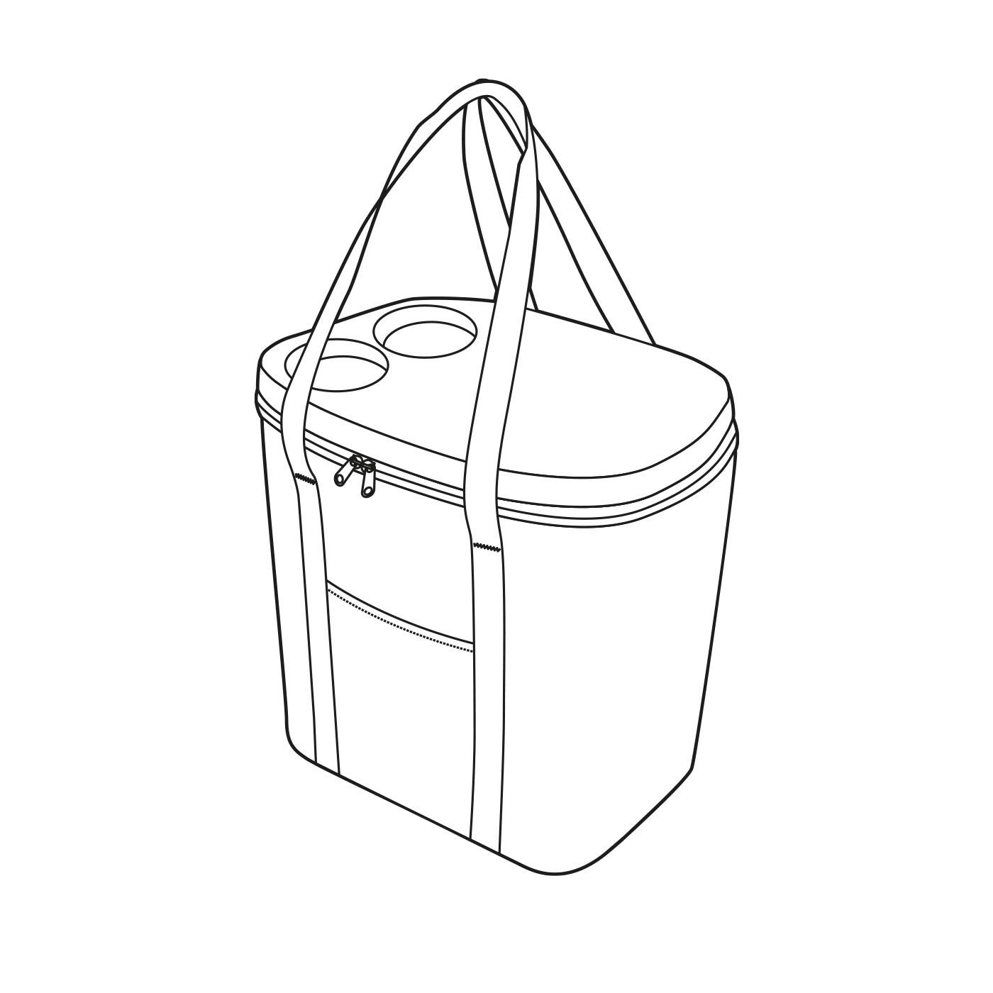 REISENTHEL® Kühltasche coolerbag XL, 30 l, Fester EVA-Deckel mit 2 Mulden, Passt in den carrycruiser – Bild 4 von 5