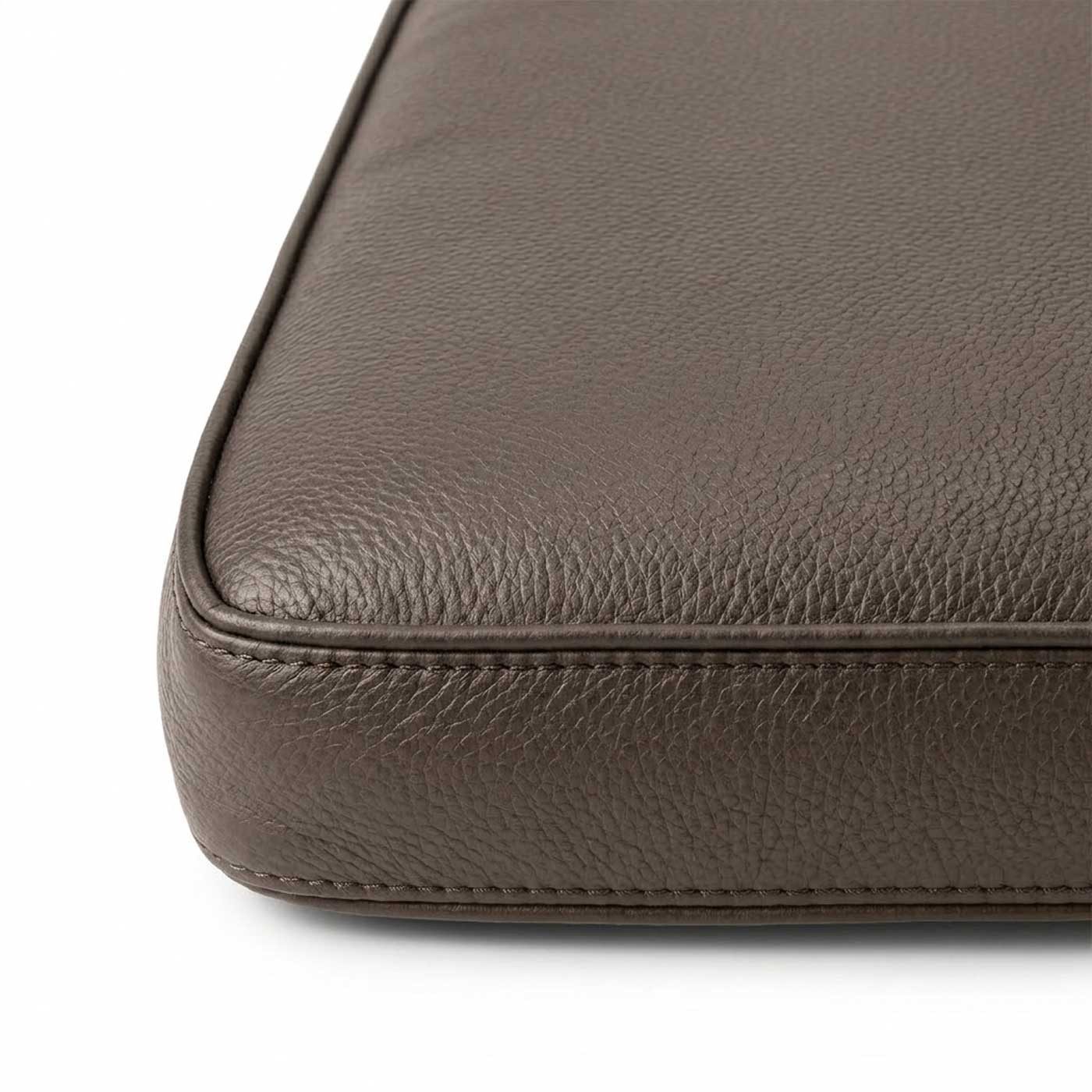 Okazi Kufenstuhl Okazi Tiffany Ambiente Edelstahl dunkelbraun Echtleder (Einzelstuhl, 1 St), Gestell aus Edelstahl - Top-Qualität direkt vom Hersteller