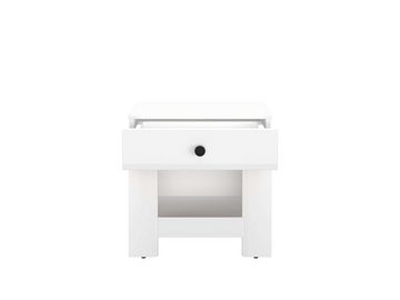 99rooms Nachttisch Nele Weiß Matt (Nachtkommode, Nachttischschrank), Design