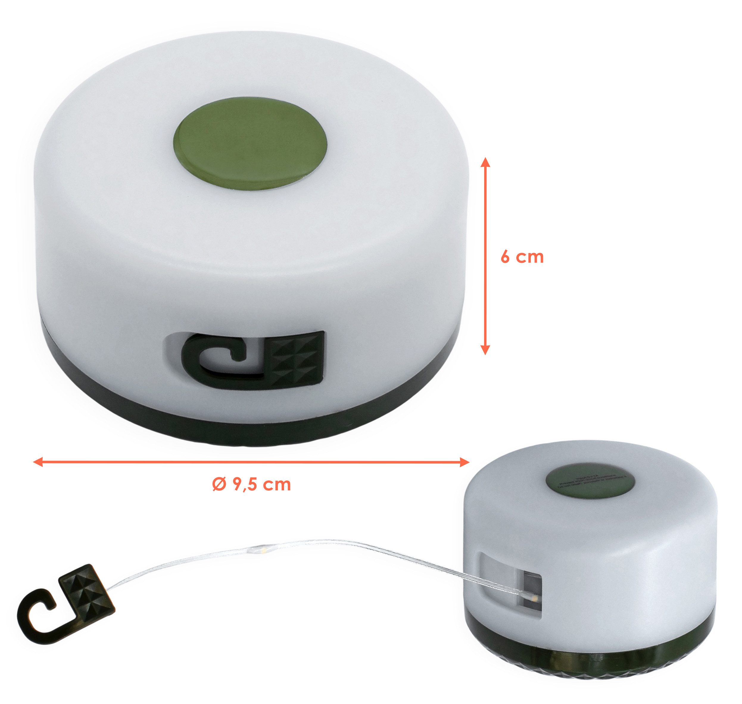 Spetebo LED-Lichterkette Campinglampe 2in1 - 10 m / 136 LED, 136-flammig, abrollbar, aufladbar,inklusive Ladekabel