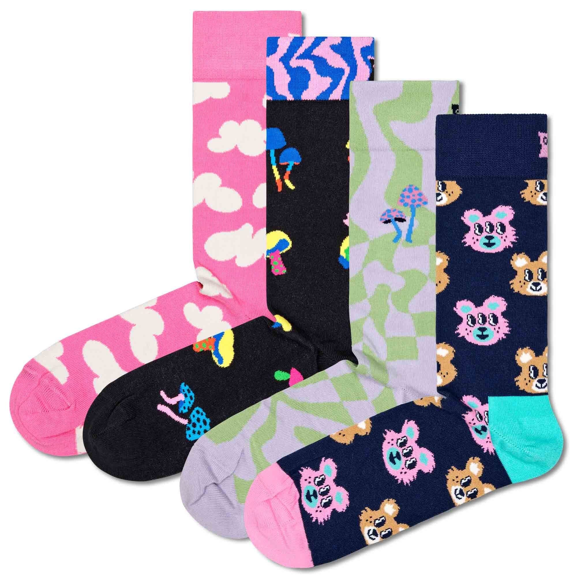 Happy Socks Kurzsocken Unisex Socken, 4er Pack - Special Geschenkbox