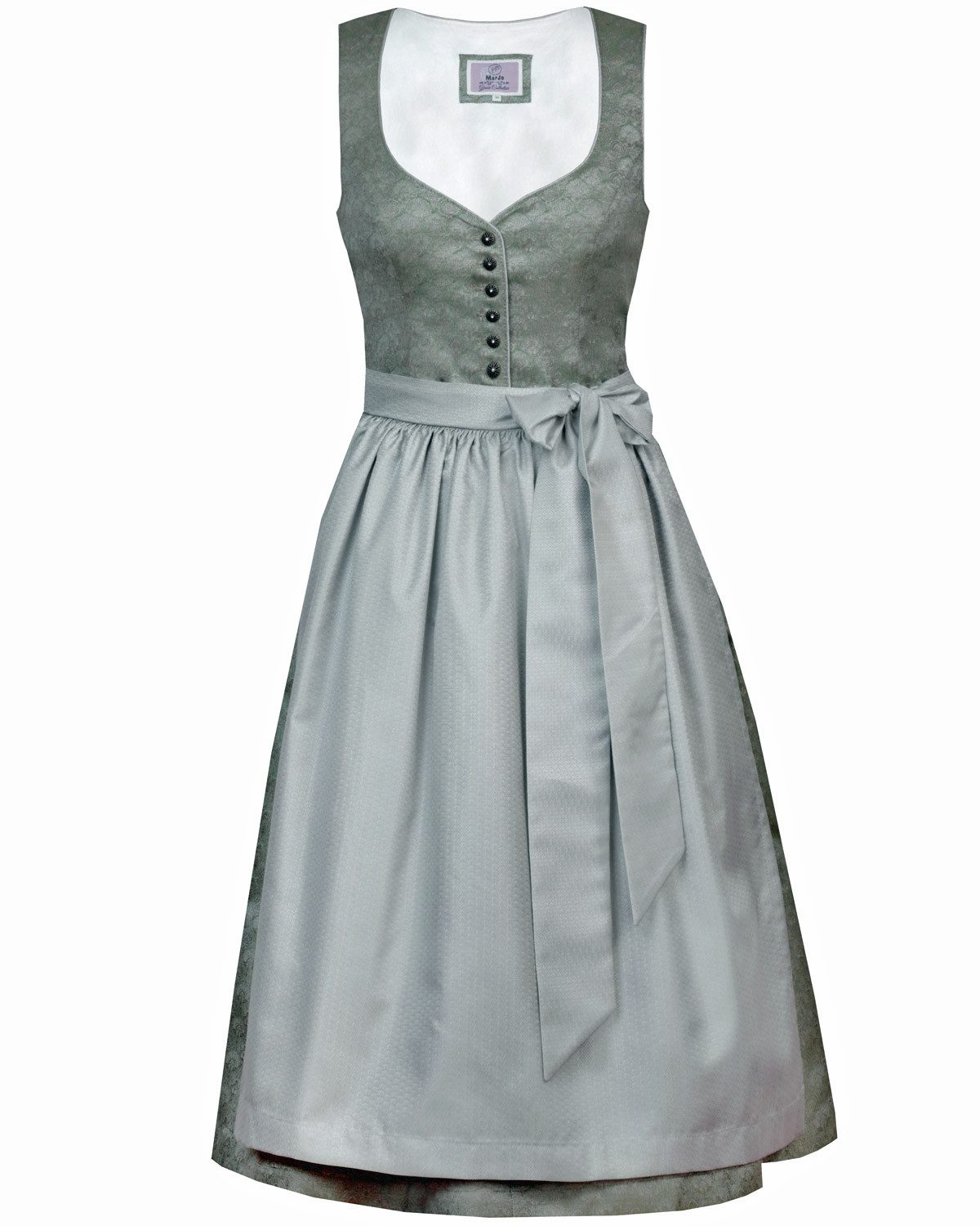 MarJo Dirndl 'Wanda' mit V-Ausschnitt 693375, Meergrün 70cm