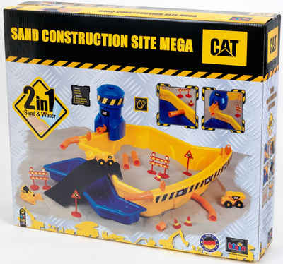 Klein Spielzeug-Radlader »Caterpilar CAT Sandbaustelle Mega«, (Set, 28-tlg), mit 3 Cat® Fahrzeugen; Made in Germany