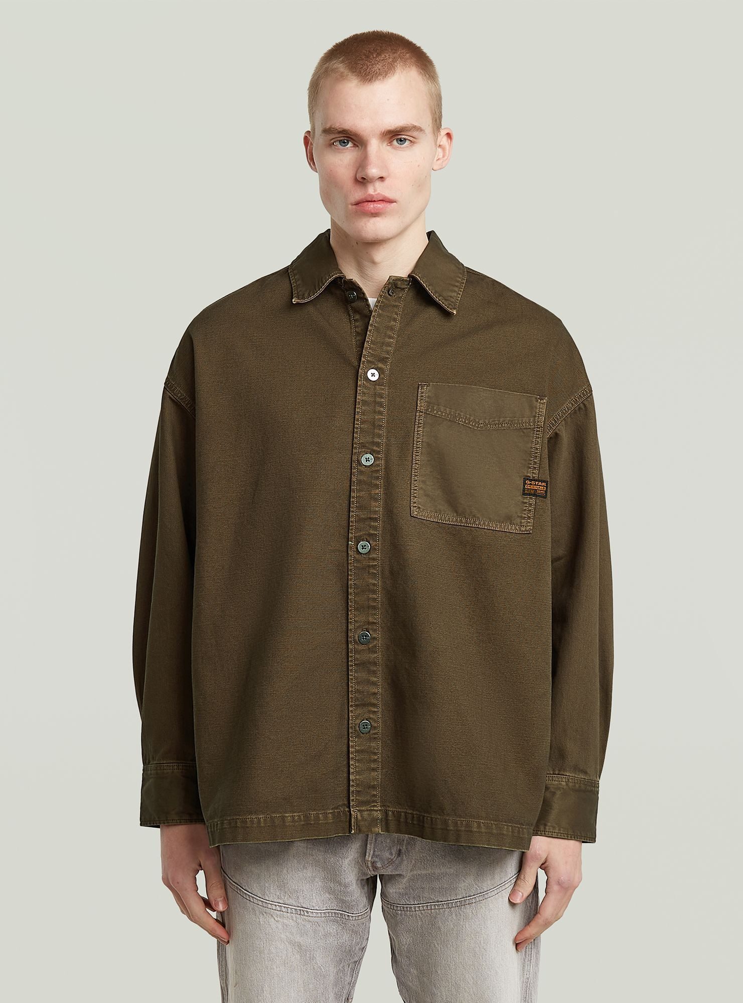 Langarmshirt Boxy Fit Overshirt