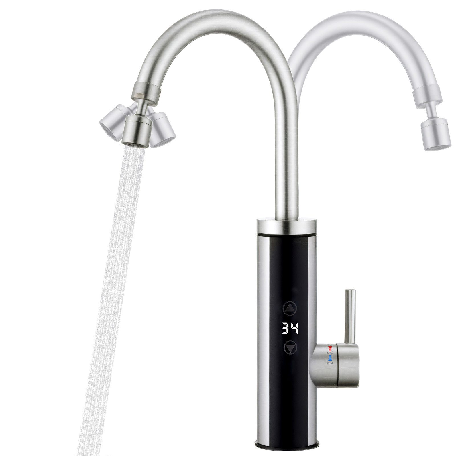 HOMELODY Küchenarmatur mit Durchlauferhitzer, Wasserhahn 360° drehbar,3-Stu günstig online kaufen