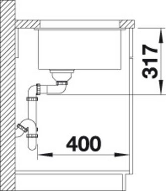 Blanco Granitspüle ETAGON 500-U, rechteckig, aus SILGRANIT®, mit 2 Etagon-Schienen