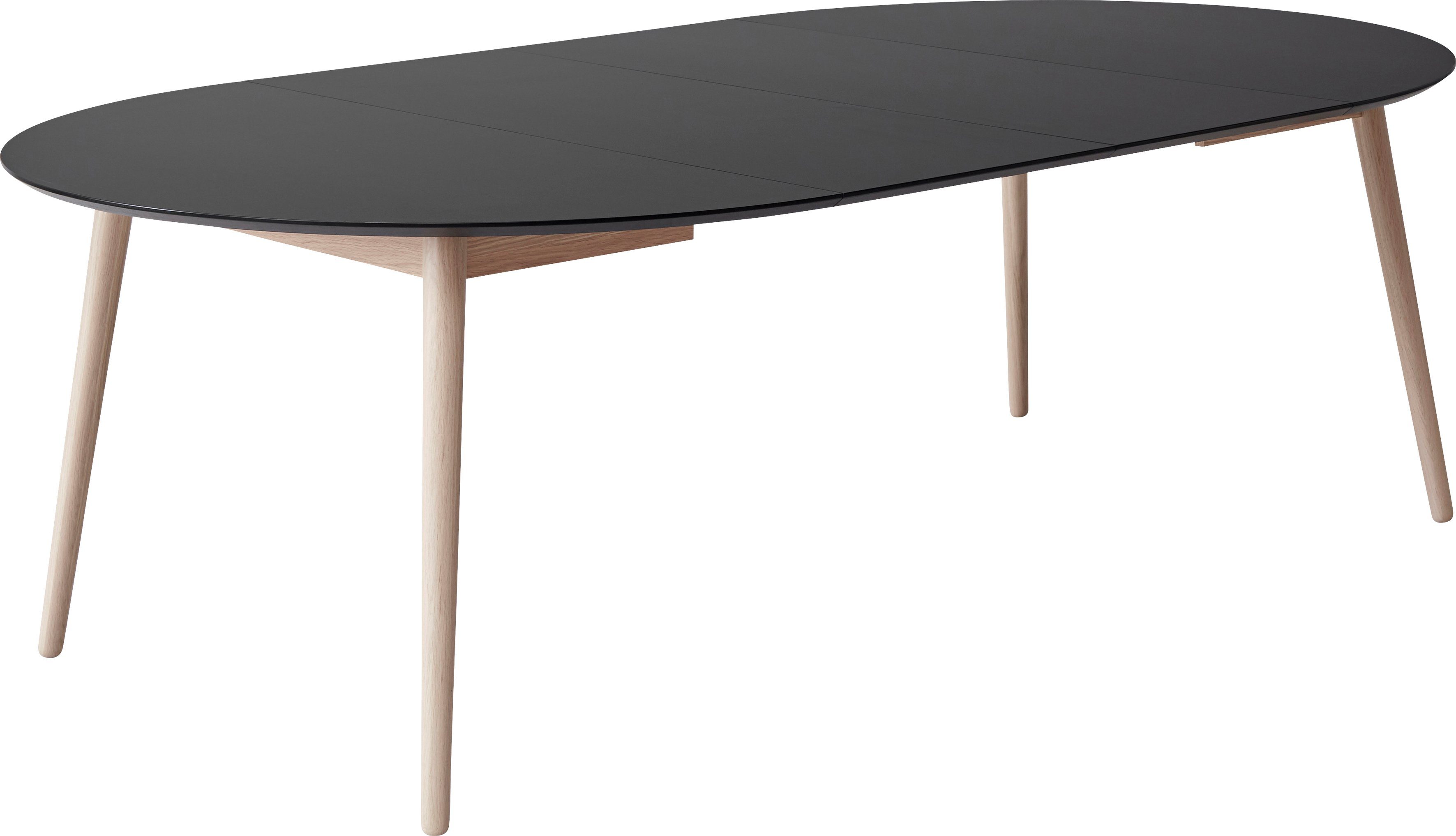 Tischplatte Massivholzgestell MDF/Laminat, Ø135(231) Schwarz by Furniture cm, aus runde Hammel, Hammel Esstisch Meza