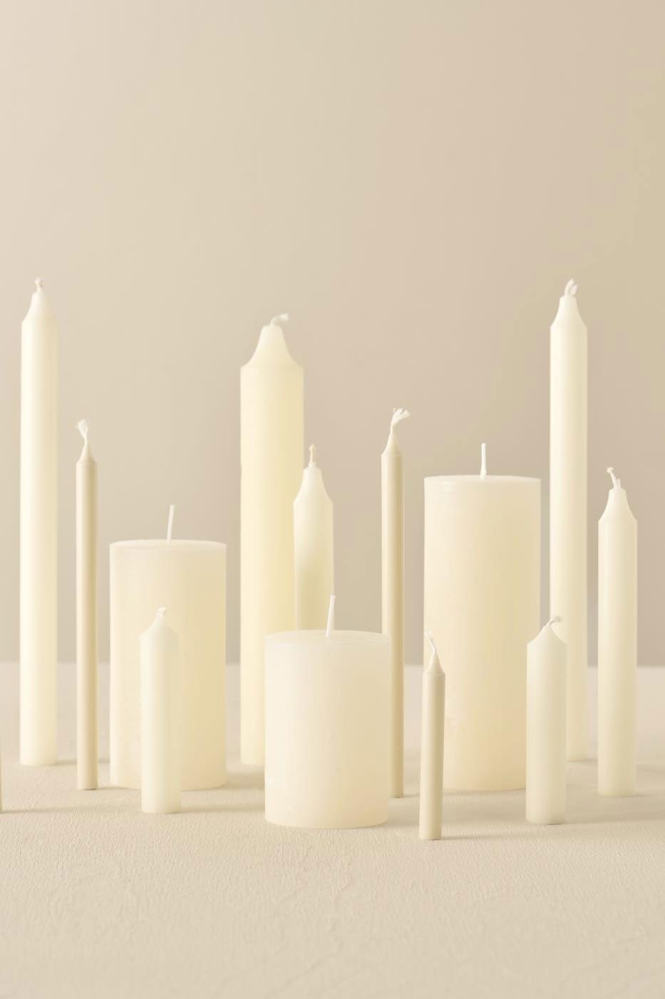 LS-LebenStil Stumpenkerze Exklusive Stumpenkerze 14x6,8cm Ribe Rustik Creme Weiß - Made in EU (iB Laursen - Unparfümiert - lange 40 Stunden Brenndauer - Ohne Duft -, 1-tlg., Blockkerzen Kerzen für Haushalt Feiern Gastronomie)