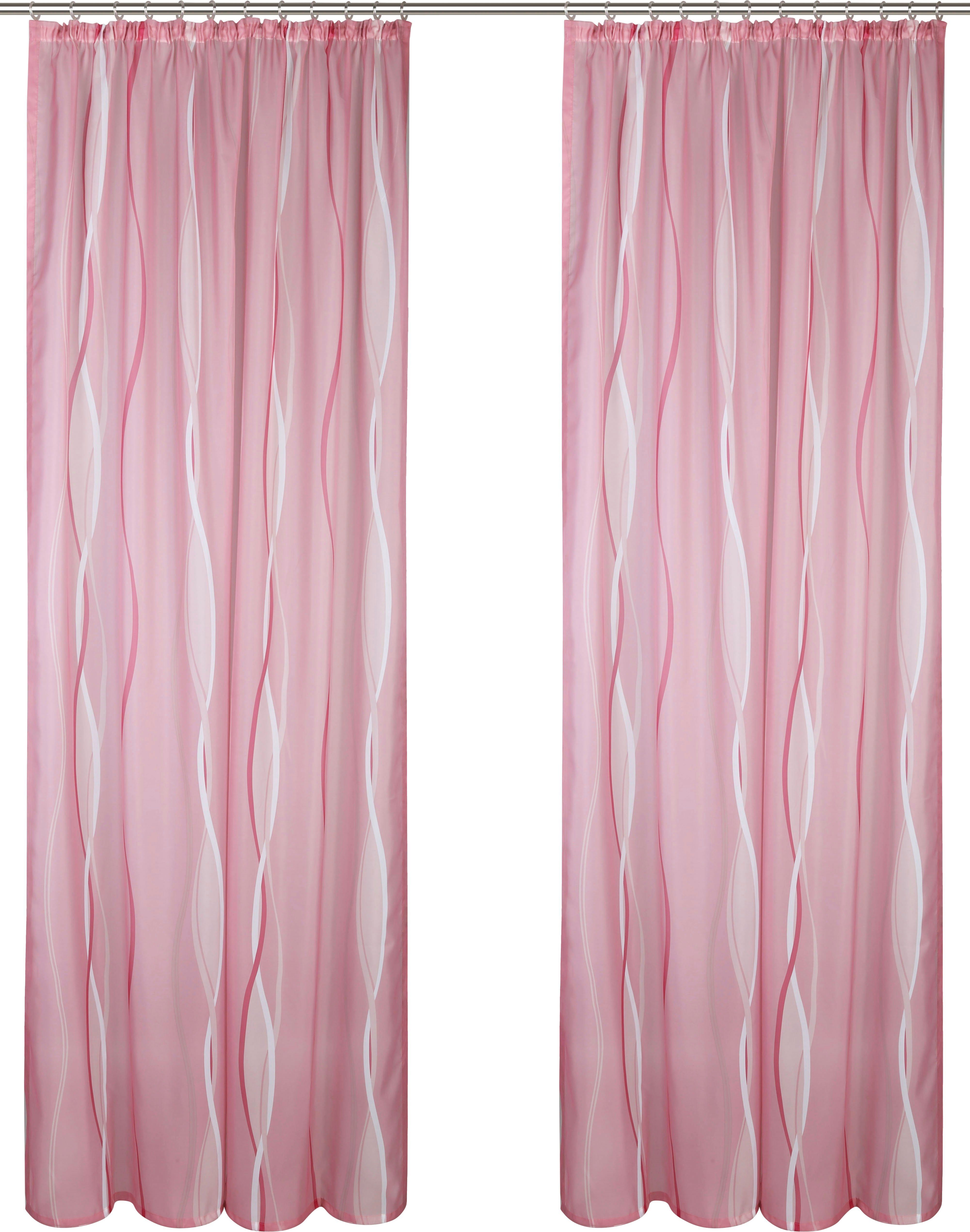 OTTO home Gardine Dimona (2 St), Kräuselband, transparent, Voile, 2er-Set, transparent, Voile, Polyester