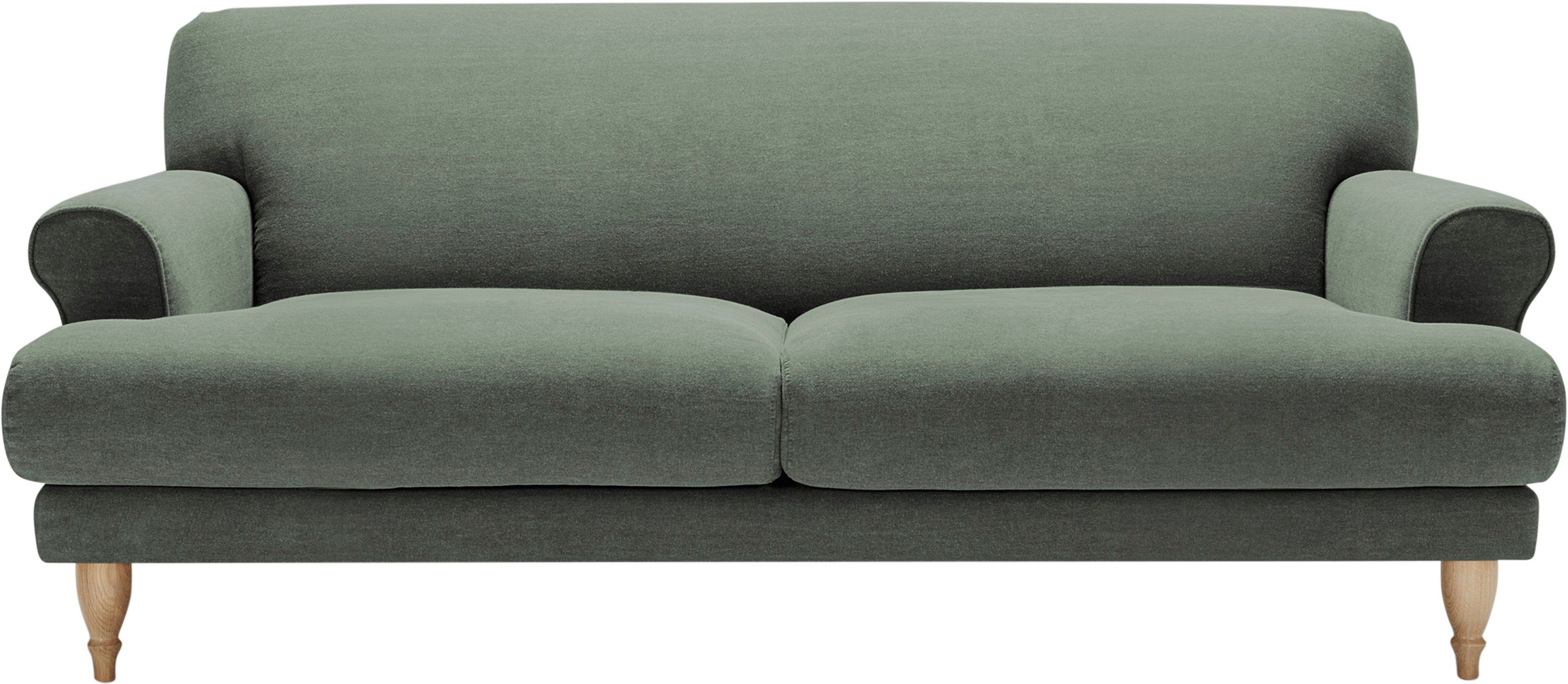 Eiche mit in Sofa Sitzunterfederung Ginger, 2-Sitzer, natur, LOVI Füße Polsterunterlage