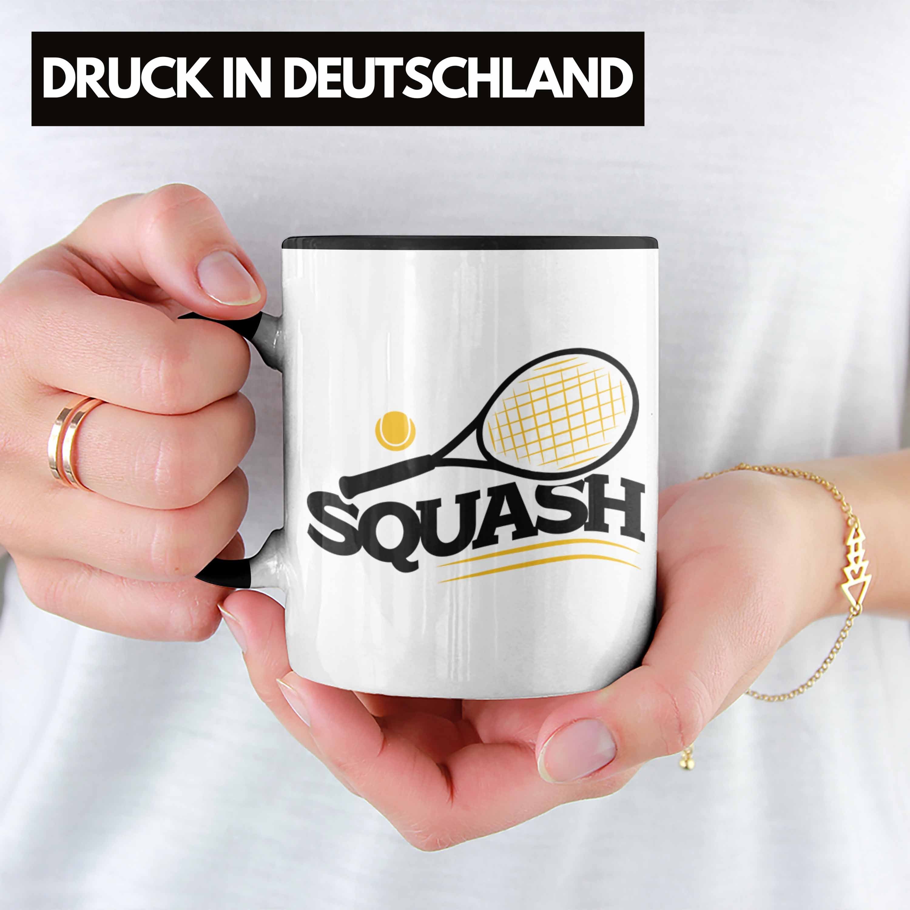 Schwarz Lustige für Squash-Spieler Geschenk Squash-Tasse Trendation Tasse