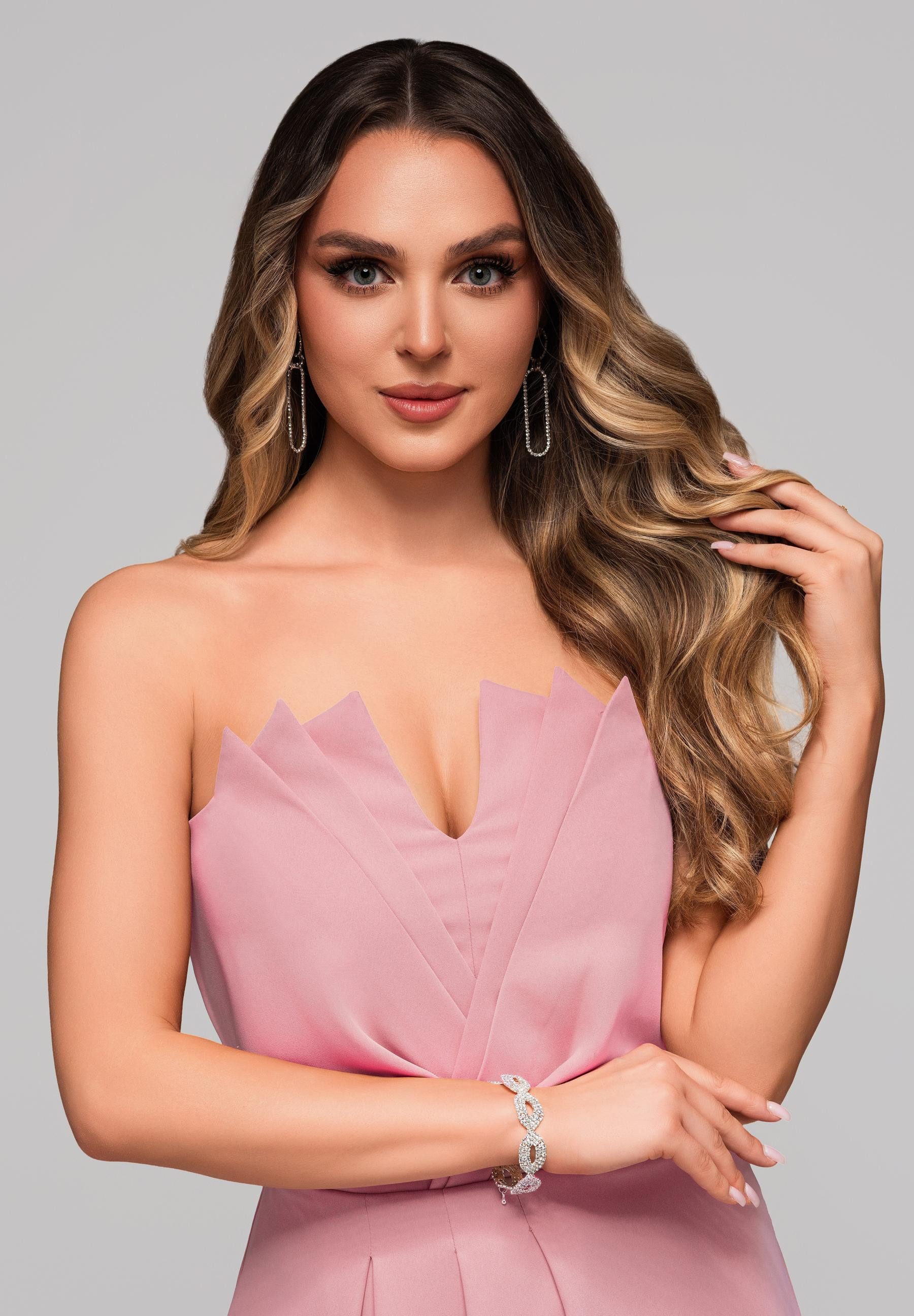 OMBRE Abendkleid Trägerloses Abendkleid mit Schlitz günstig online kaufen