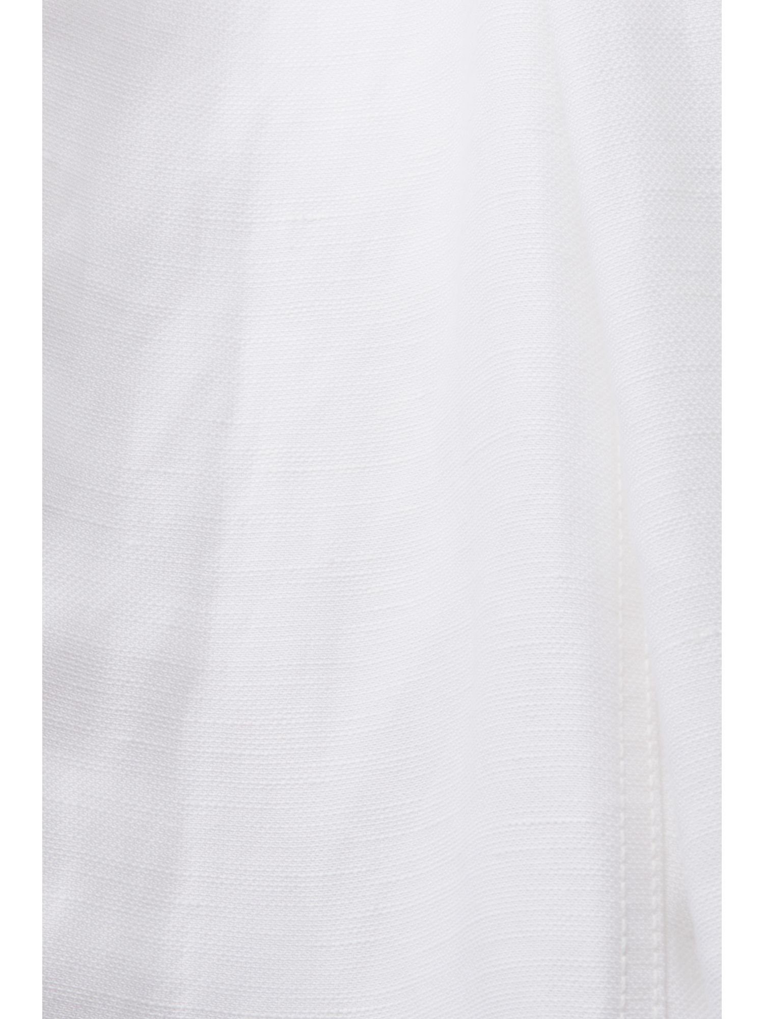Collection Leinenmix Pull-on-Hose Bein, WHITE weitem Esprit mit Stoffhose