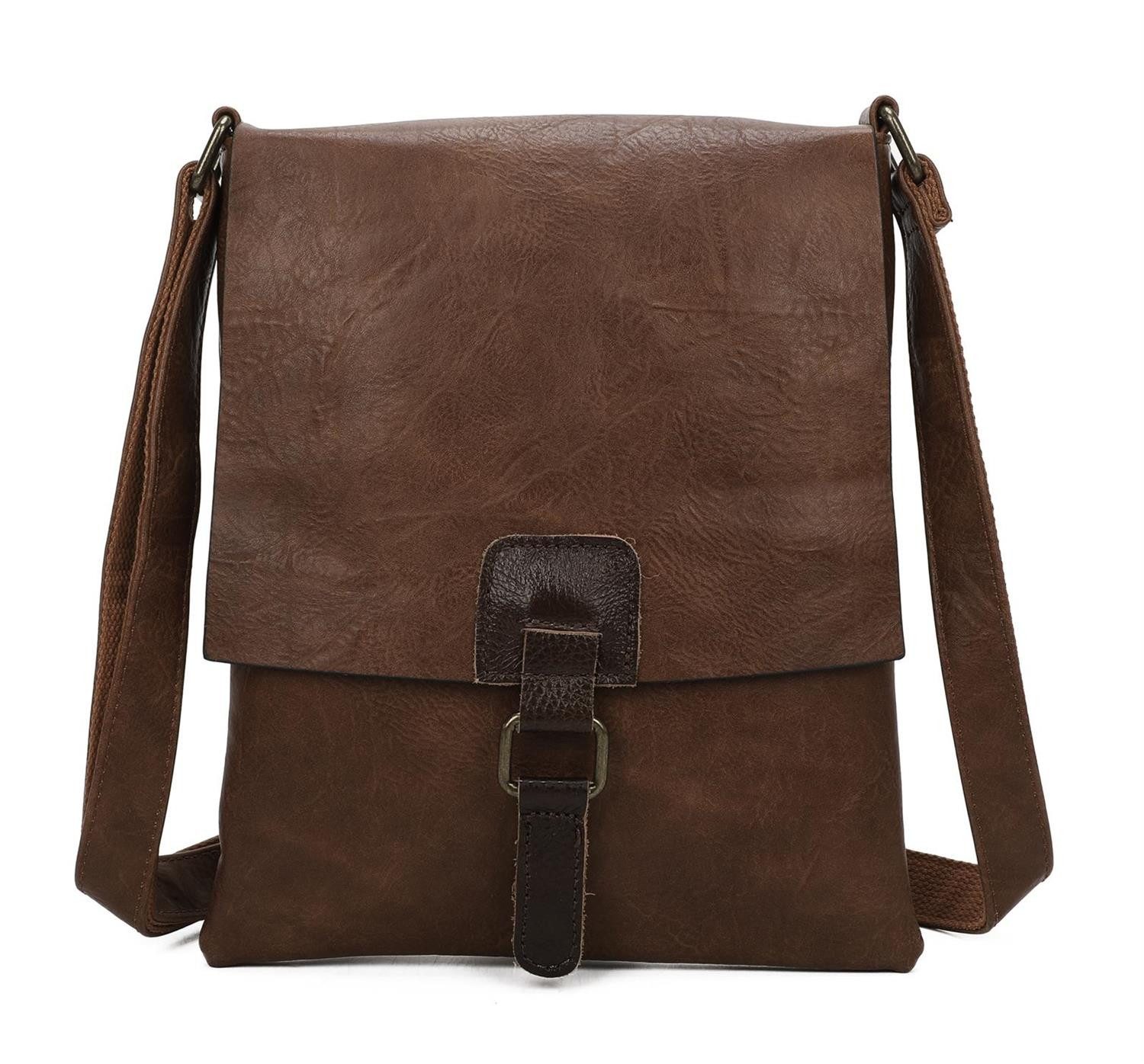 ITALYSHOP24 Schultertasche Damen Tasche Messenger Cross Over Body Bag Umhängetasche Modern Style, Highlight City Shopping Begleiter, für Tablet, Geldbörse Handy & mehr