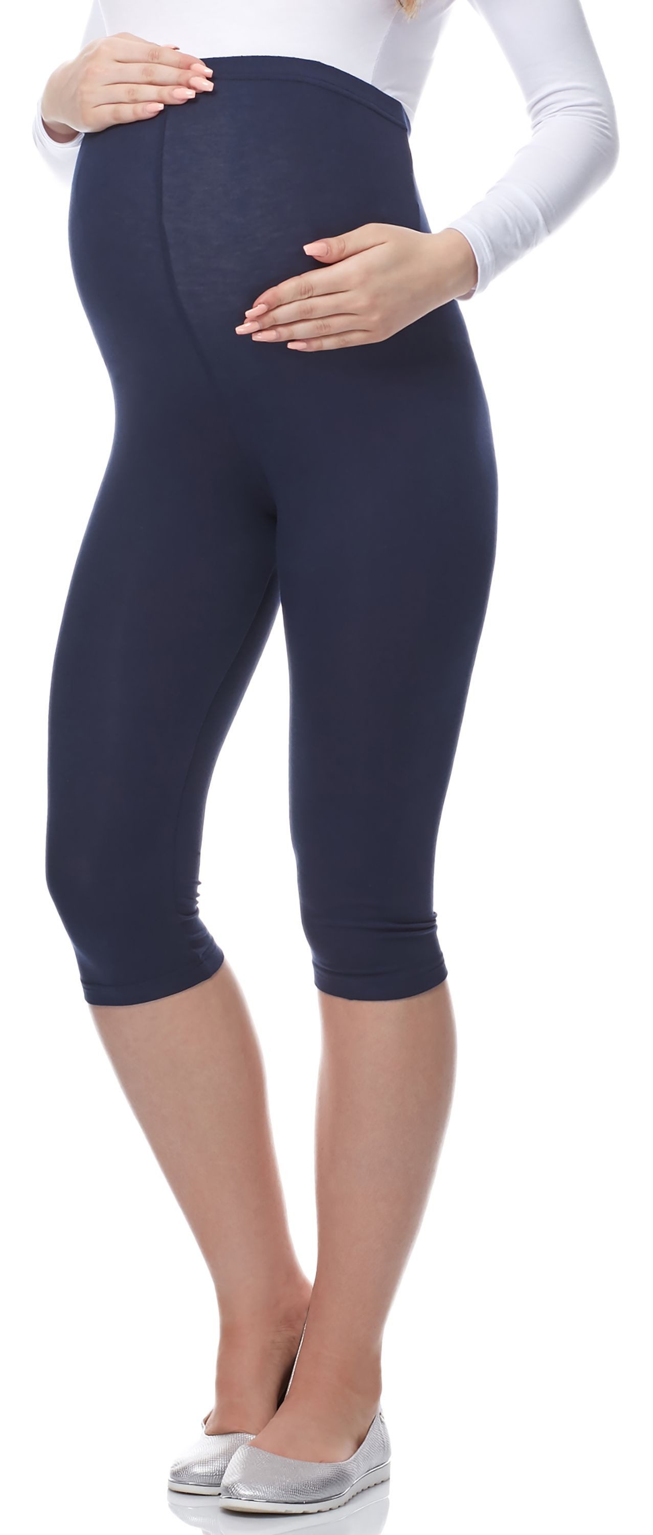 Be Mammy Umstandsleggings Damen 3/4 Capri Schwangerschafts Hosen (1-tlg) aus Viskose