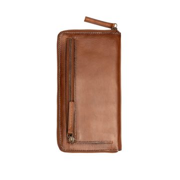 DRAKENSBERG Brieftasche Reisegeldbeutel »Travis« Vintage-Braun, große Leder Reisebrieftasche und Reise-Organizer mit RFID Schutz