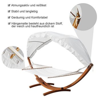 Randaco Hängematte Hängematte mit Gestell Hängestuhl Hängematten Gartenliege Liege 415cm