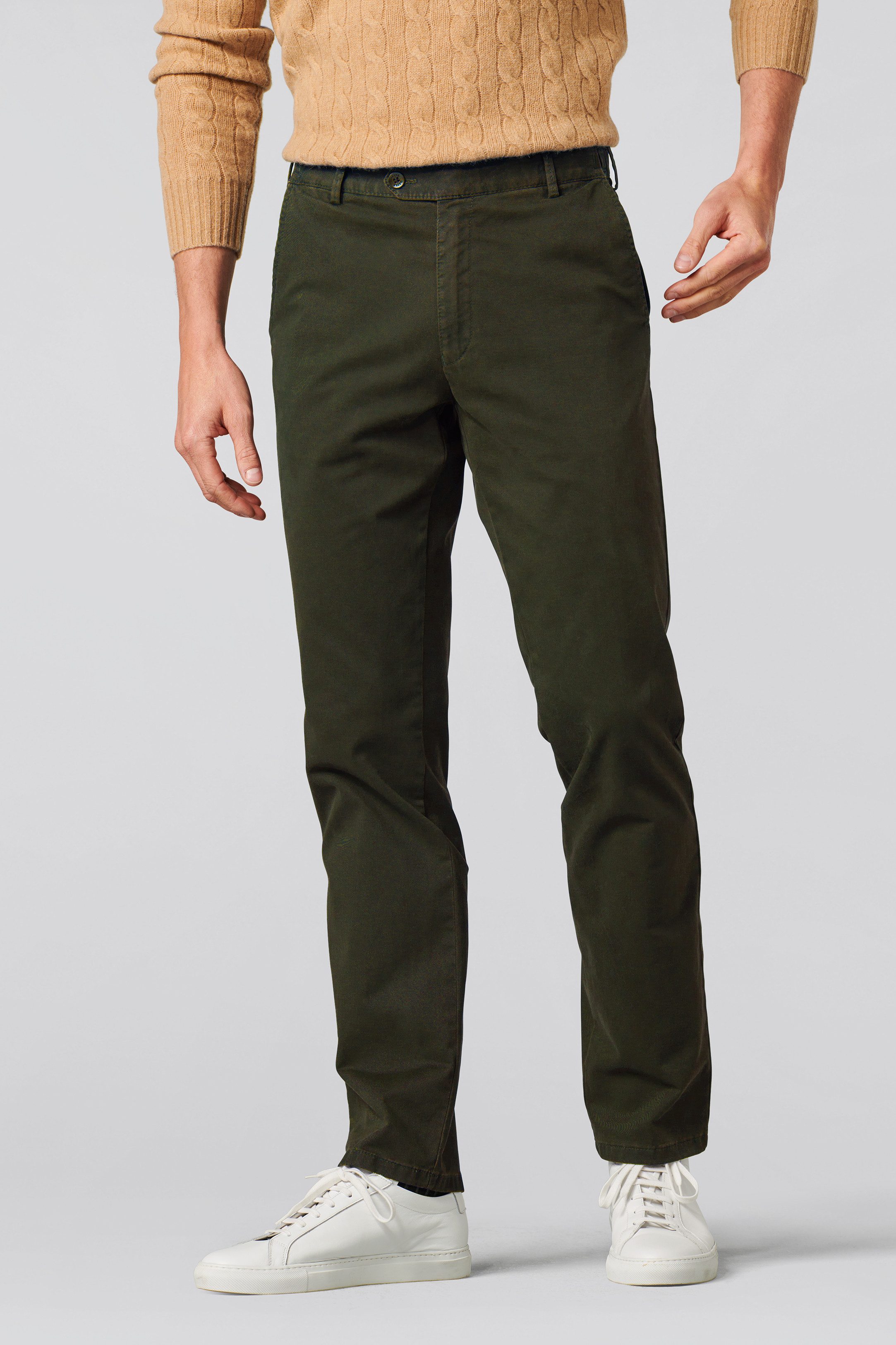 MEYER 5-Pocket-Jeans MEYER ROMA CHINO grün 9-316-29