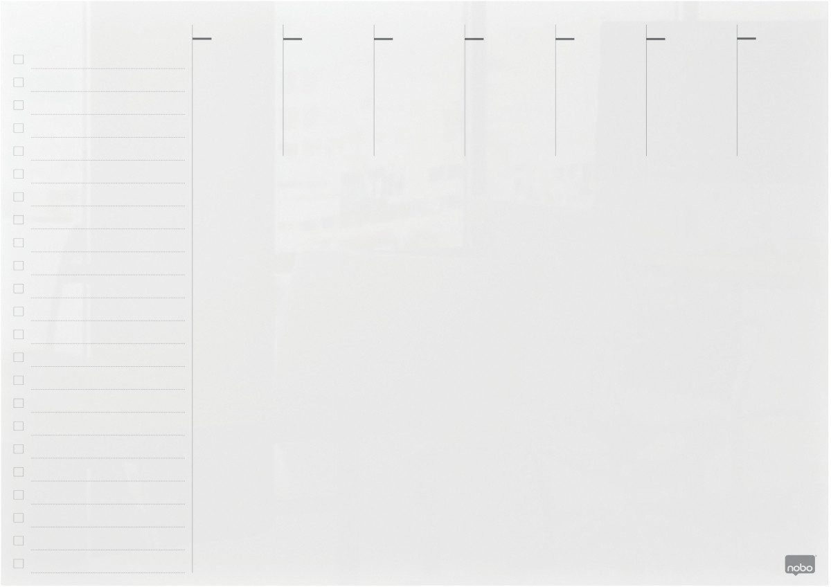 NOBO Wandtafel Wochenplaner Acryl A4 glasklar