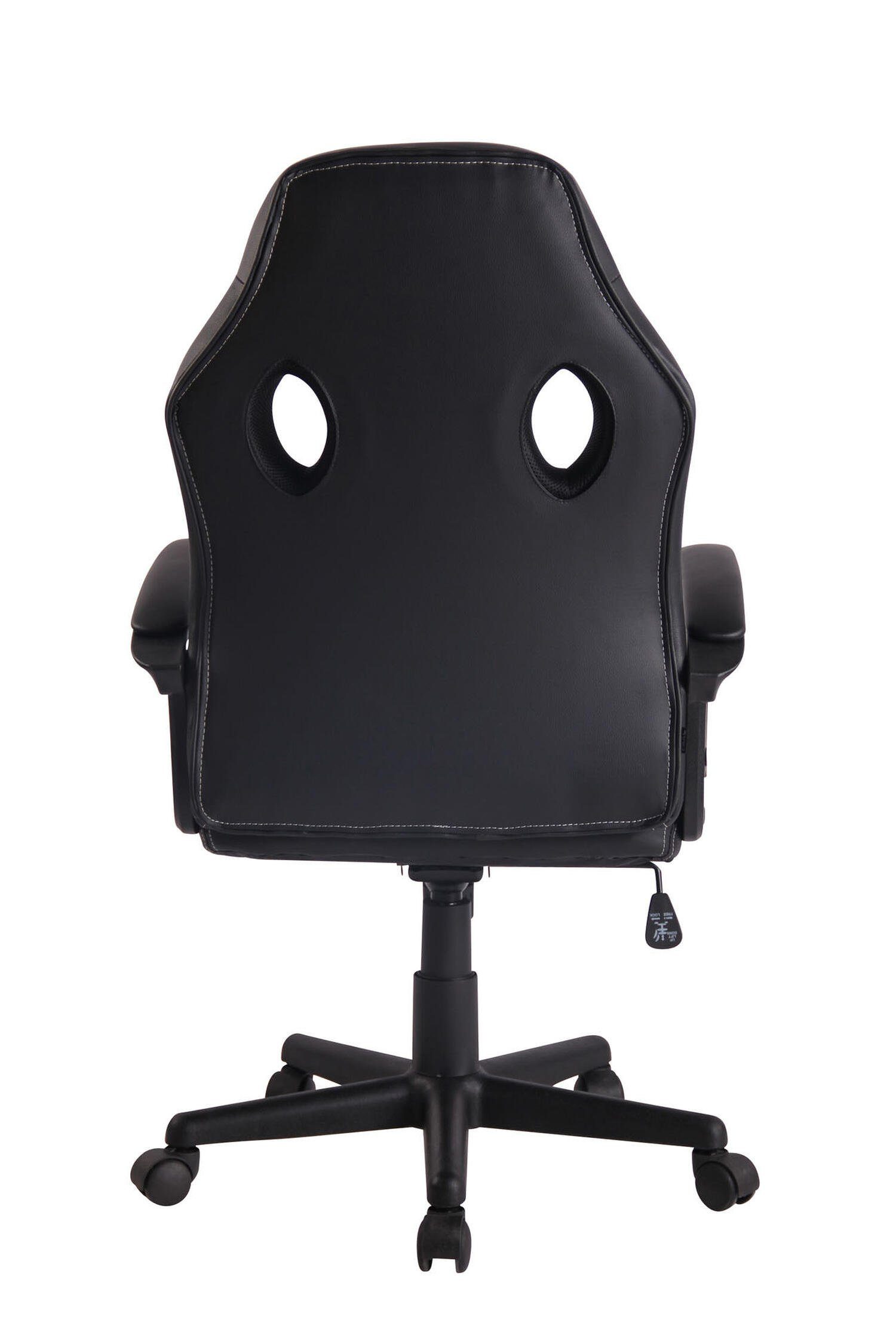 TPFLiving Gaming-Stuhl Drehstuhl, Elon - schwarz Chefsessel, Kunstleder, Bürostuhl bequemer (Schreibtischstuhl, mit 360° Rückenlehne und Kunststoff - höhenverstellbar Gestell: schwarz/schwarz drehbar XXL), Netzbezug