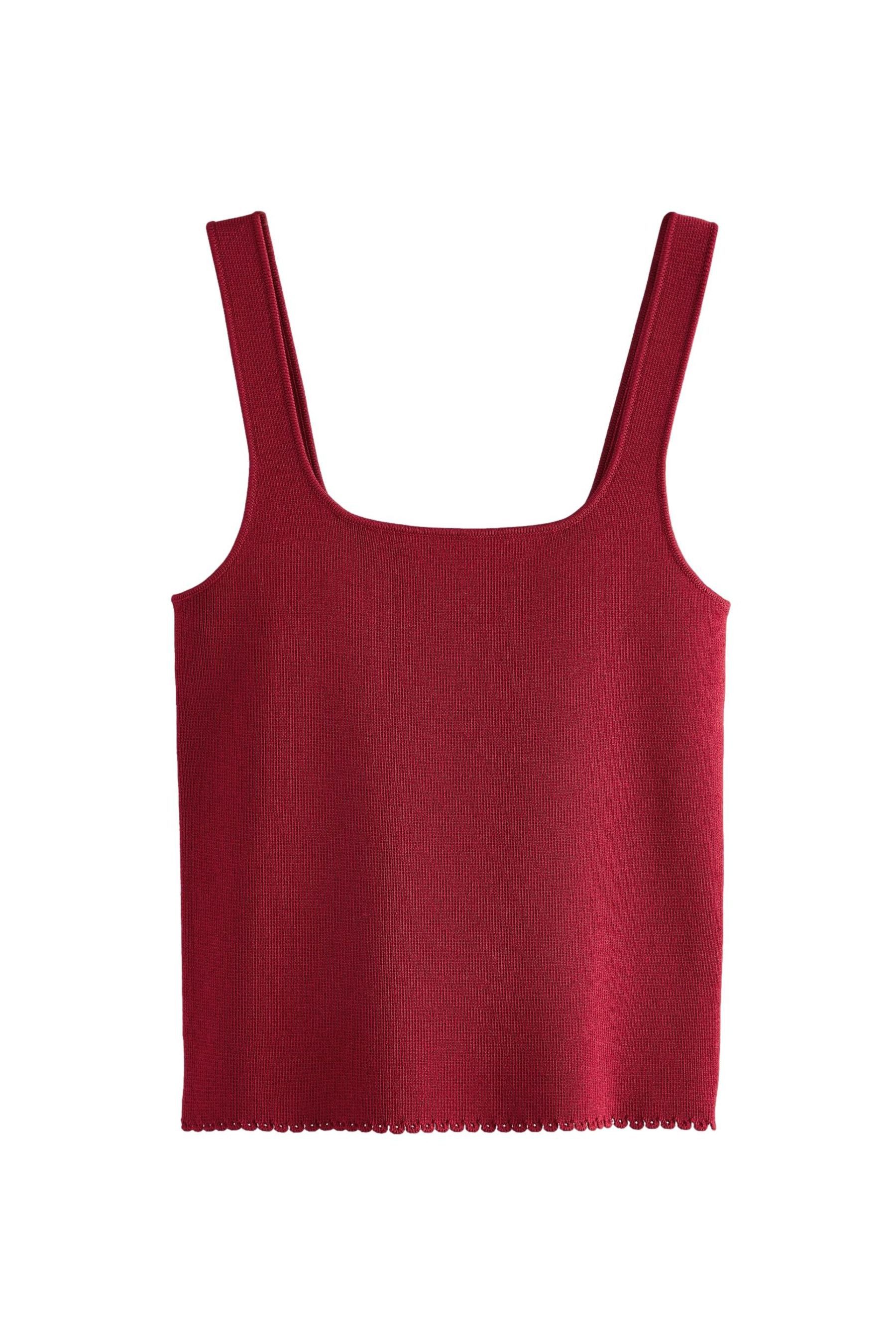 Next Stricktop Trägertop mit Carré-Ausschnitt und Bogenkante (1-tlg)