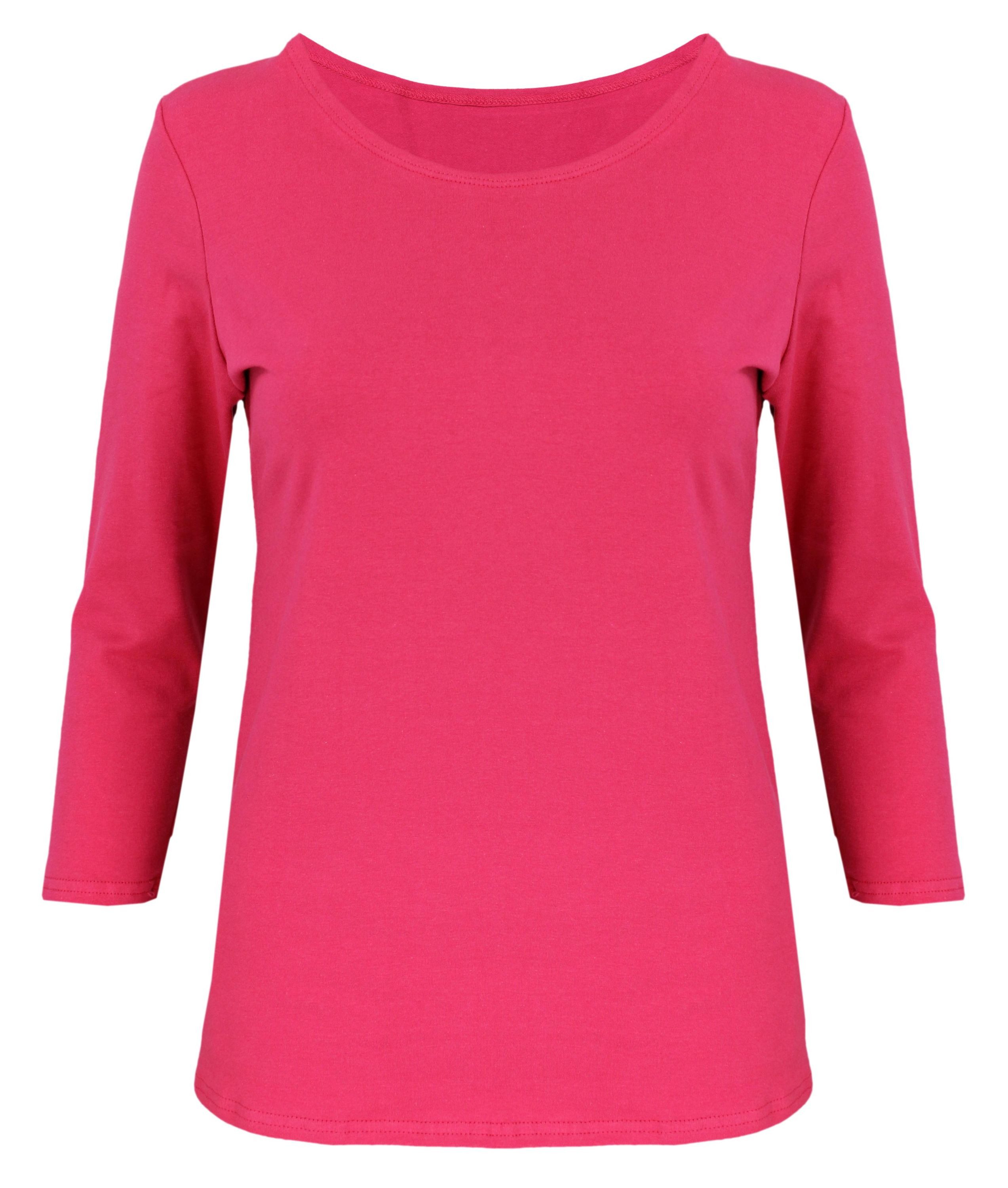 Alkato Longshirt Alkato Damen Shirt 3/4 Arm mit Rundhals