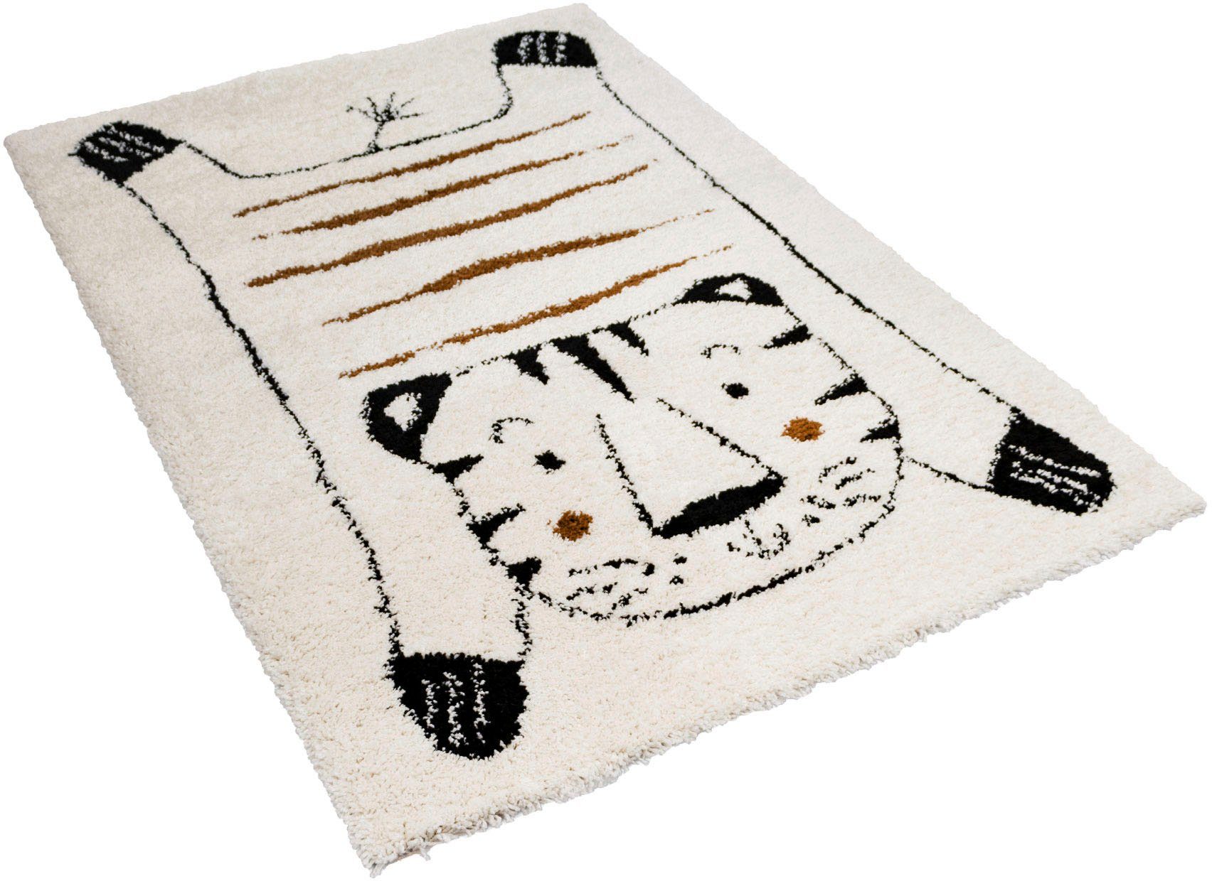 Kinderteppich »NOMAD - White Tiger«, Primaflor-Ideen in Textil, rechteckig, Höhe 35 mm, Hochflor, Motiv Tiger, Kinderzimmer-Otto