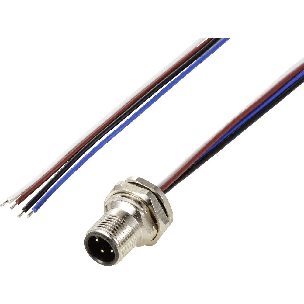 Steckdose TRU COMPONENTS TC-12833072 Sensor/Aktor Einbaustecker M12 Stecker, Ein