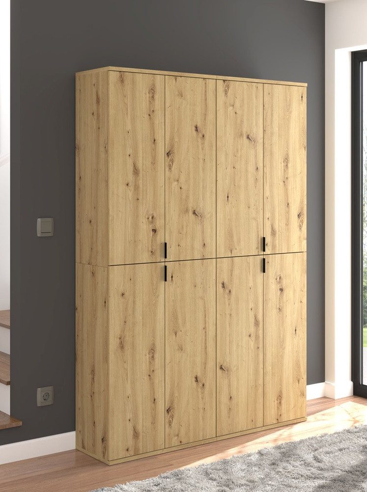 Kleiderschrank Garderobenschrank Projekt X 1, Kombination, Artisan Eiche, 2-teilig