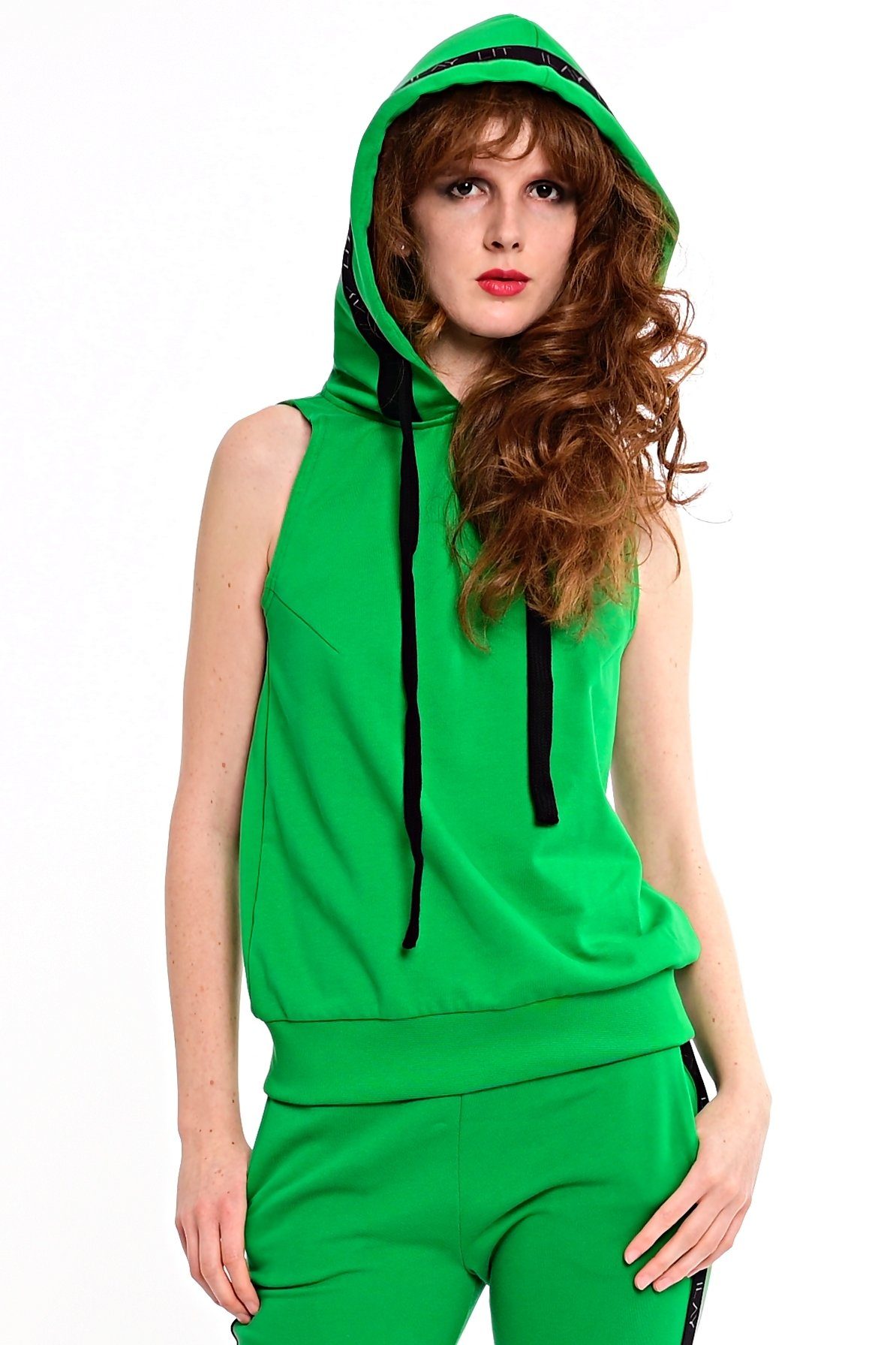 ILAY Lit Kapuzentop Holy Sleeveless Hoodie Flash Green