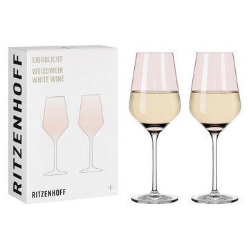 Ritzenhoff Weinglas Fjordlicht, Glas, Rosa H:22.5cm D:8cm Glas