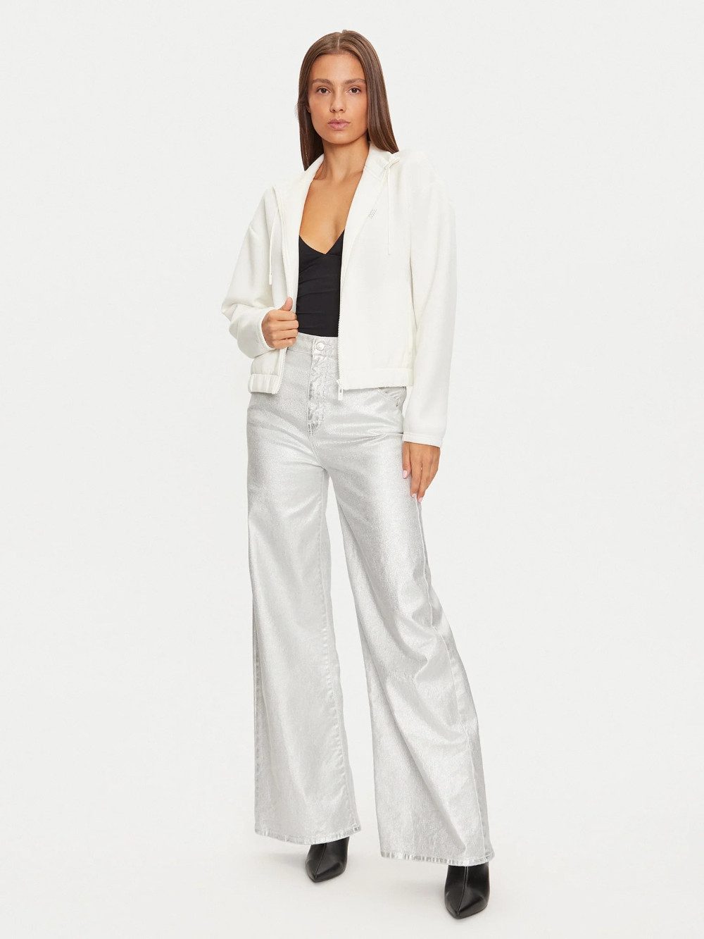 Guess Sweatshirt - Sportlicher Glamour – CECILIA SCUBA ZIP SWEATSHIRT