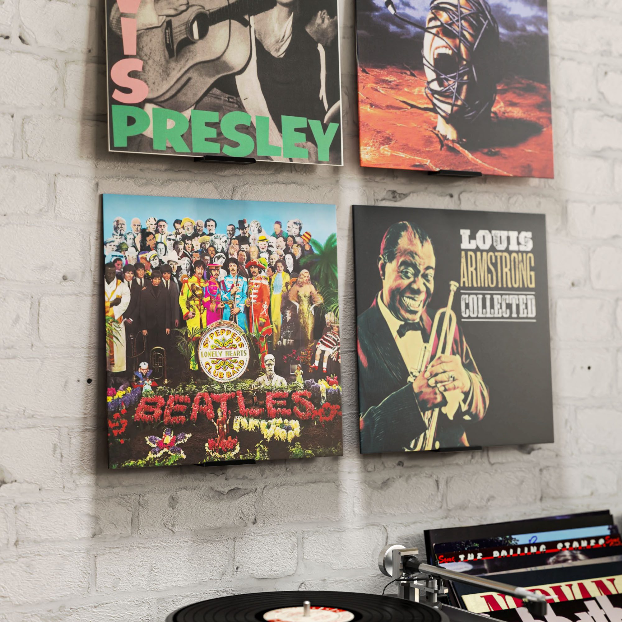 Mobilefox Wanddekoobjekt Schallplatten Wandhalterung für LP Disc Vinyl Halt günstig online kaufen