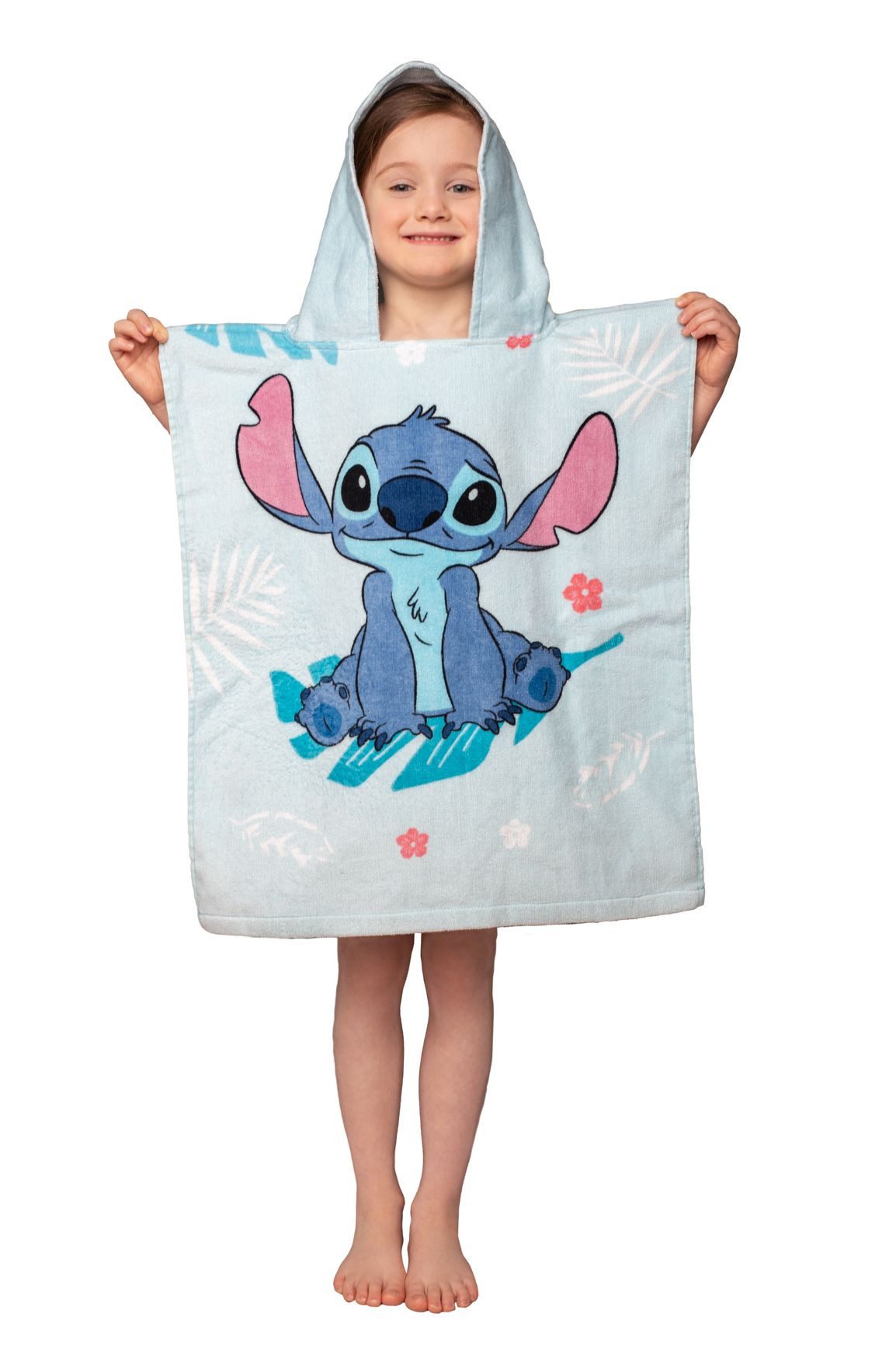 Lilo & Stitch Badeponcho Lilo und Stitch Kinder Poncho mit Kapuze, Strandtuch, Handtuch