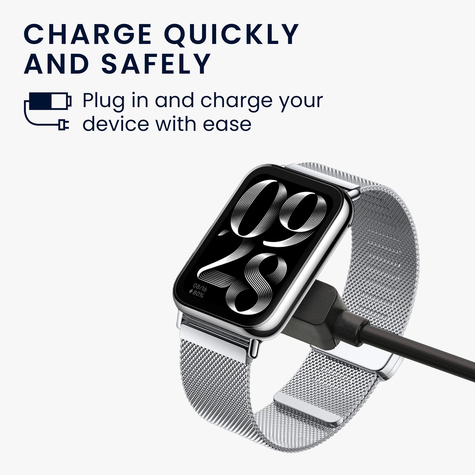 kwmobile USB Ladekabel für Xiaomi Mi Band 10 / Band 9 / 8 / 8Pro / Redmi Watch Smartphone-Ladegerät (1-tlg., USB Lade Kabel für Xiaomi Mi Band 10 / Band 9 / 8 / 8Pro / Redmi Watch)