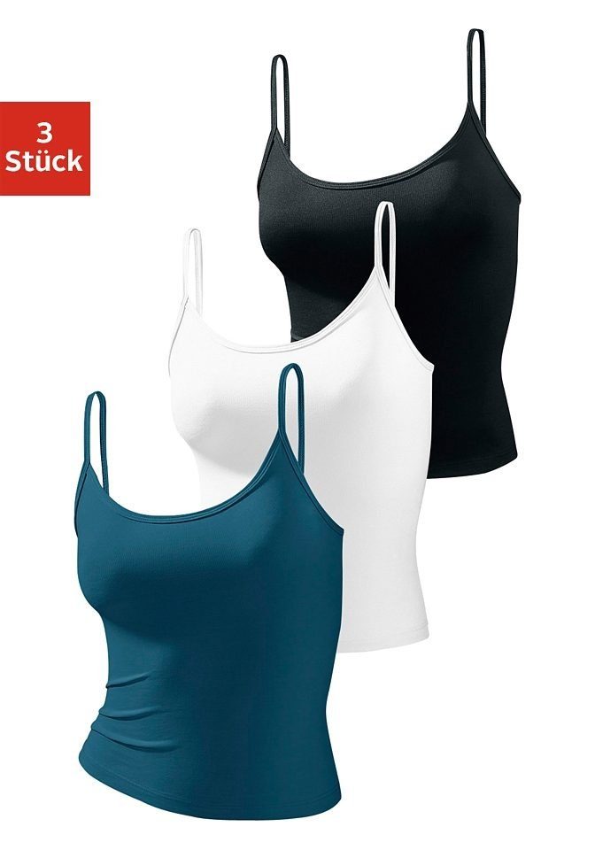 Vivance Active by Lascana Unterhemd (3er-Pack) aus weicher Microfaser