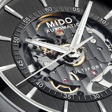Mido Schweizer Uhr Herrenuhr Automatik Multifort Skeleton Vertigo