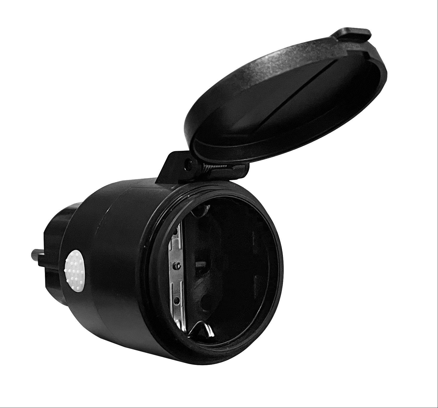 Hyrican Steckdose Smart WIFI Steckdose, 10A, Alexa/ Google kompatibel, geeignet für Ausseneinsatz, IP44