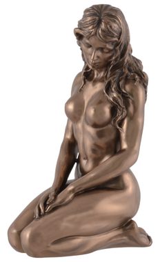 Vogler direct Gmbh Dekofigur Akt Erwartung - Nackte Frau kniend in Pose by Veronese, von Hand bronziert, LxBxH: ca. 10x6x15cm