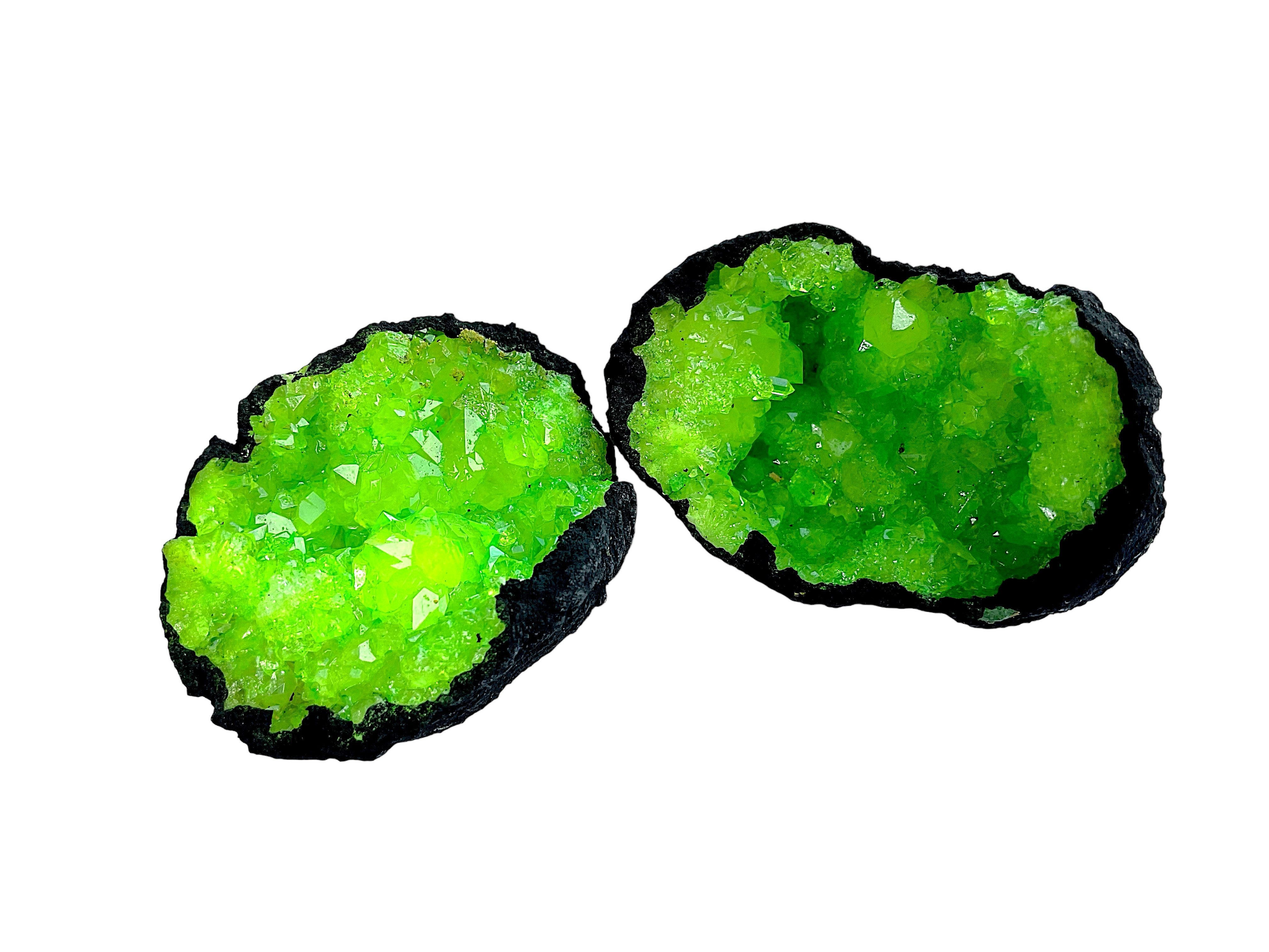 Steinfixx® Mineralstein Geodenpaare gefärbt 6-7 cm I 7 verschiedene Farben I bereits geknackt, (Glücksgeoden, 1-St., original Geoden), Überraschungsgeoden