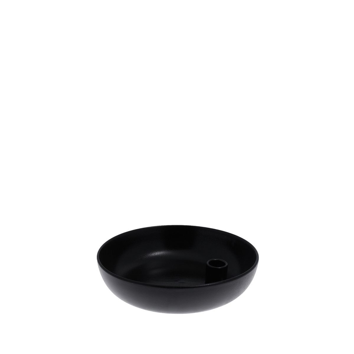 Kerzenständer Storefactory Kerzenhalter LIDATORP S schwarz, Ø 16x5 cm