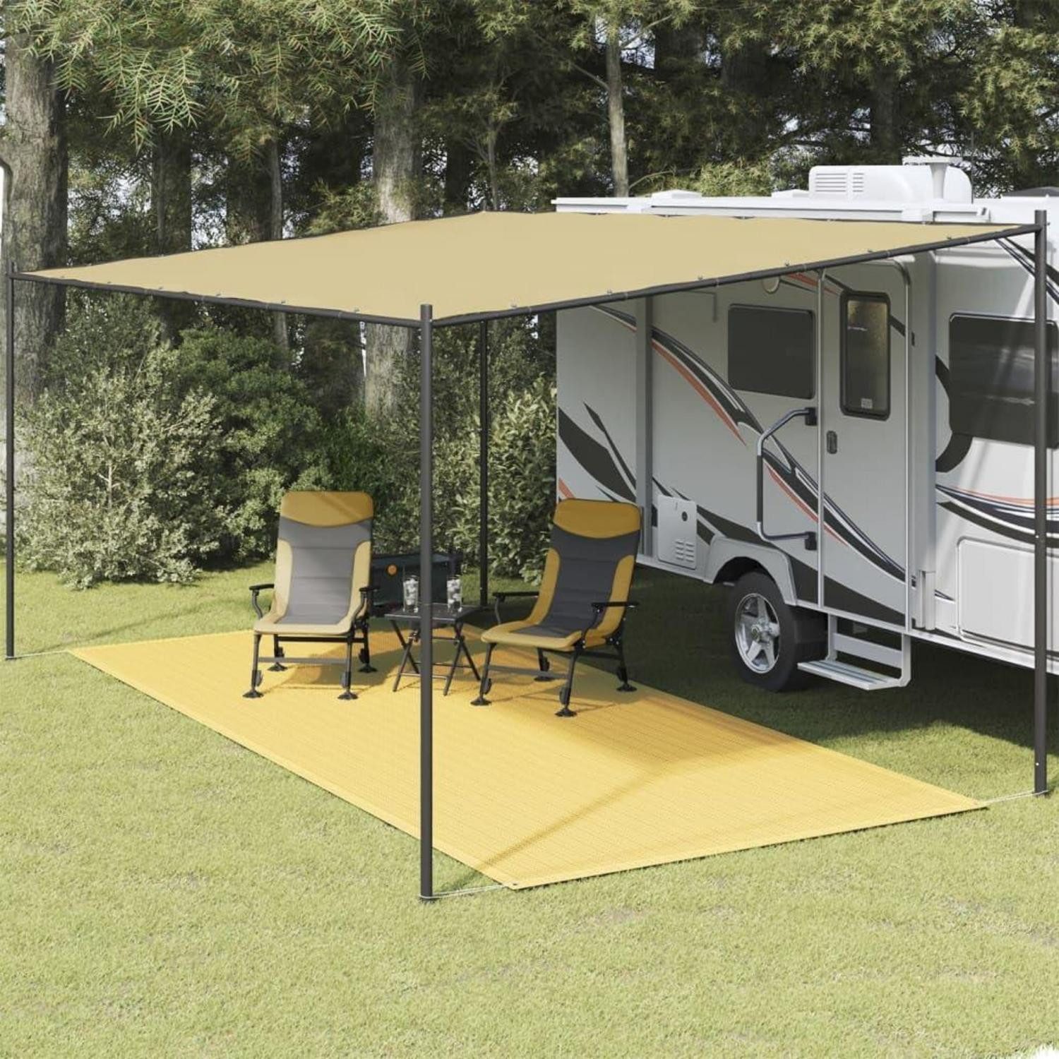 LuxusKollektion Zeltteppiche Zeltteppich 250x500 cm Beige, rechteckig, Höhe: 15 mm