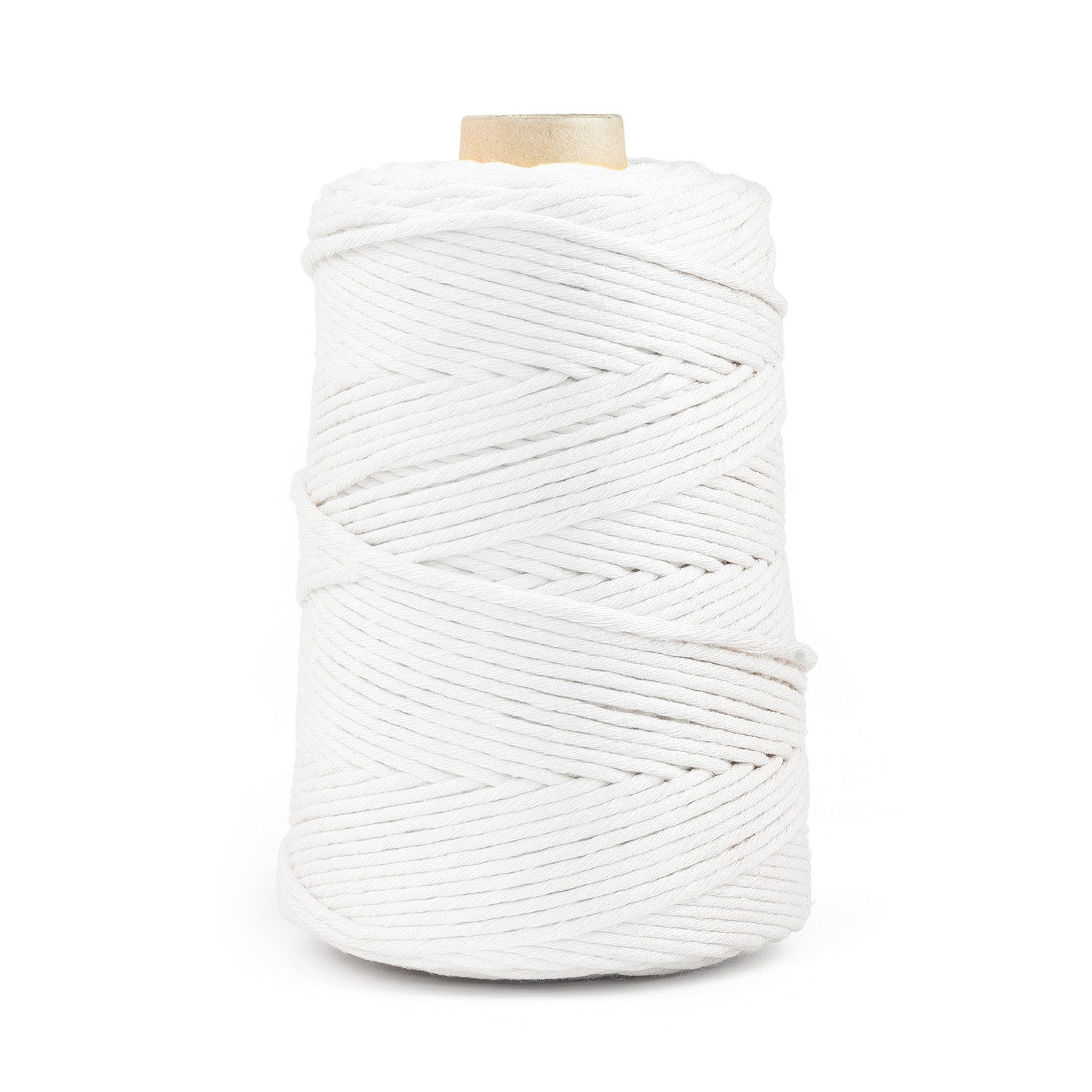 DQ-PP DQ-PP MAKRAMEE GARN 800m (4x200m), 3mm, 100% Baumwolle, Kordel Natur Nähgarn, Baumwollseil, Handwerk Dekoration, Baumwollgarn, DIY