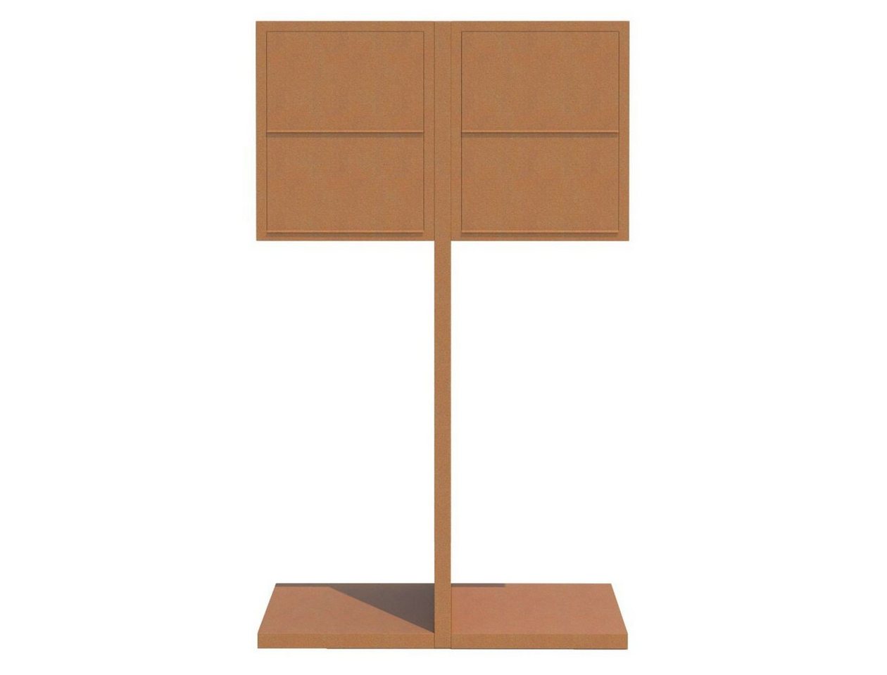 Thumbnail - Bravios Briefkasten Briefkastenanlage Hermes Double for Four Rost