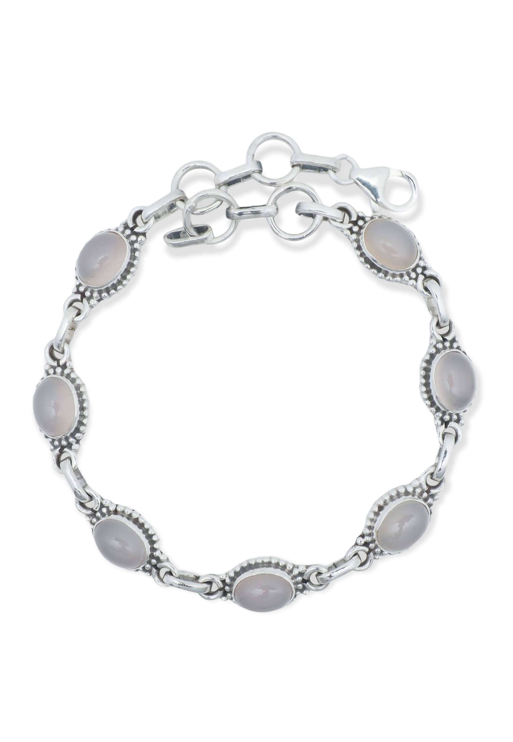 Rosenquarz 925er Silber mantraroma mit Silberarmband