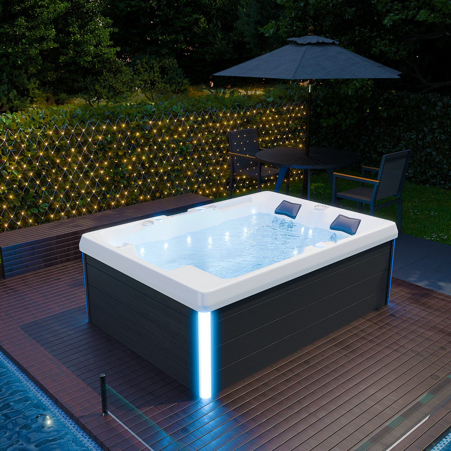TroniTechnik Whirlpool Outdoor Whirlpool ELBA weiß, günstig online kaufen