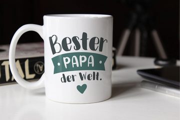 MoonWorks Tasse Kaffee-Tasse Beste/r Mama/Papa der Welt Geschenk Mütter Väter Geburtstag Weihnachten Danke sagen Moonworks®, Keramik