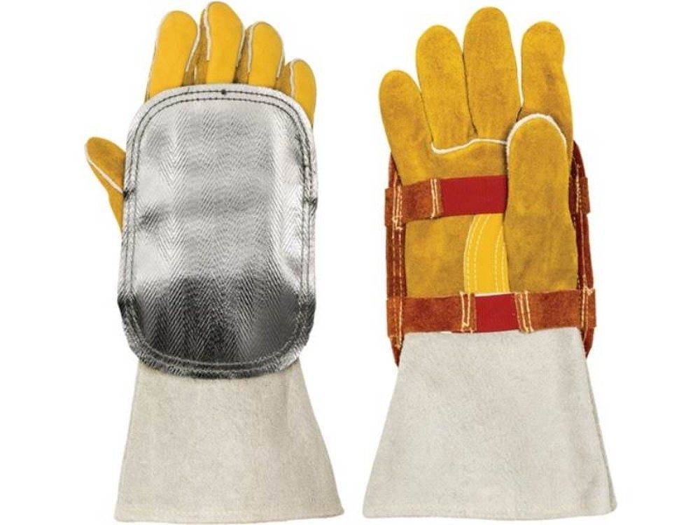 Weldas Handschutz WELDAS 44-3008LB Handschutz Rindspaltleder mit Glasfaser