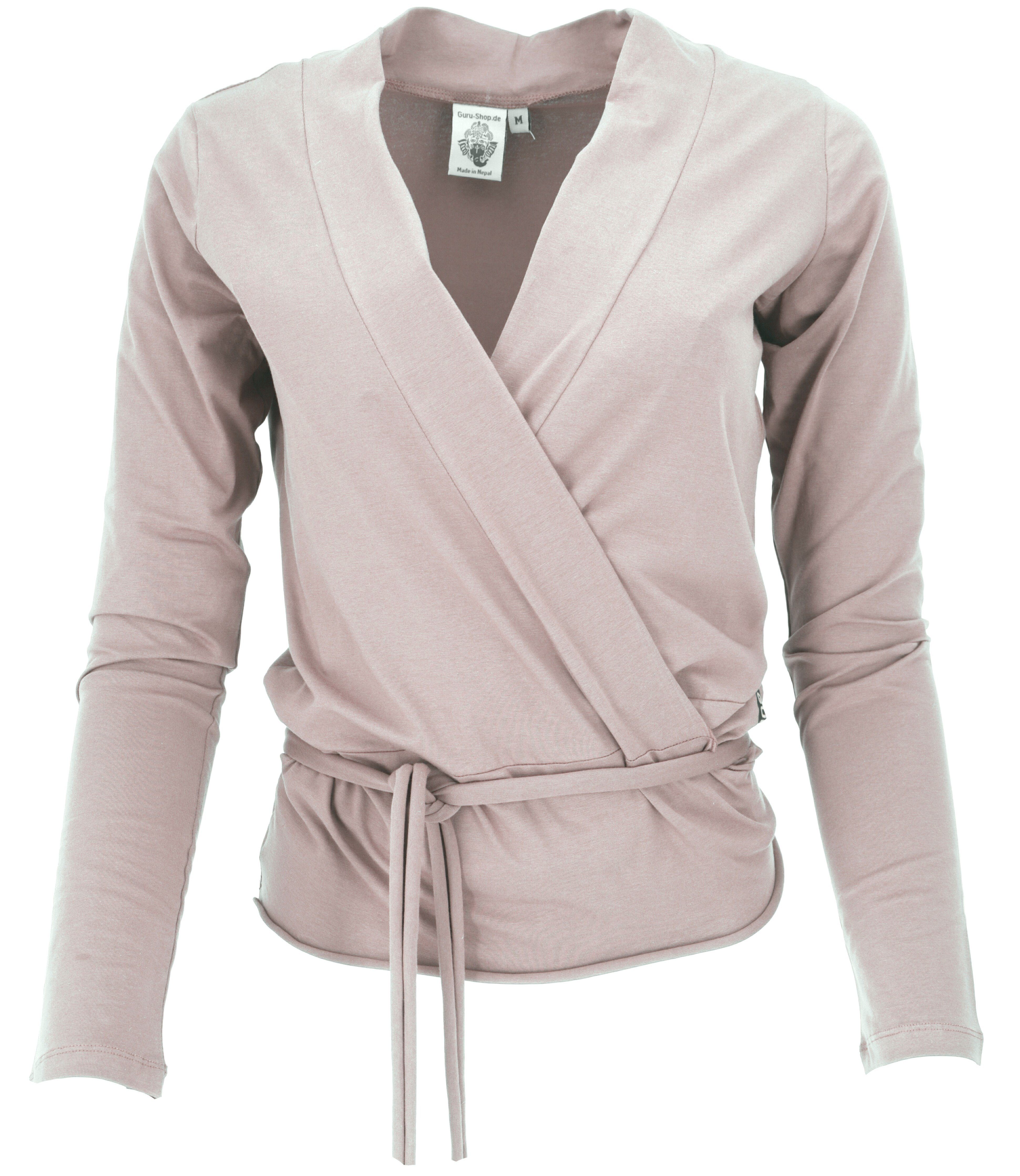 Guru-Shop Longsleeve Wickelshirt, Yogashirt, Langarmshirt in.. günstig online kaufen