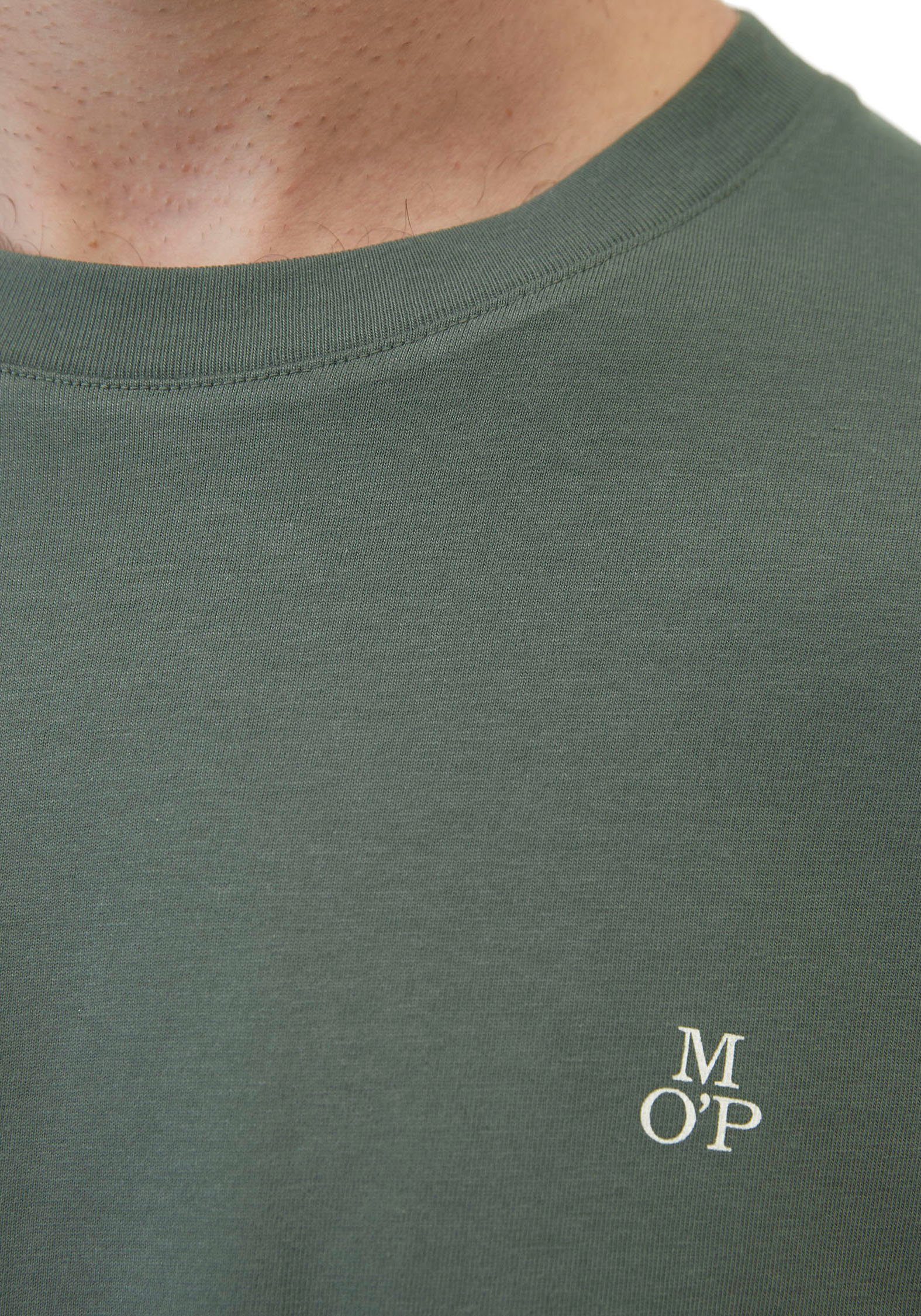 Marc O'Polo Langarmshirt mit dezentem mangrove Logo-Print vorne